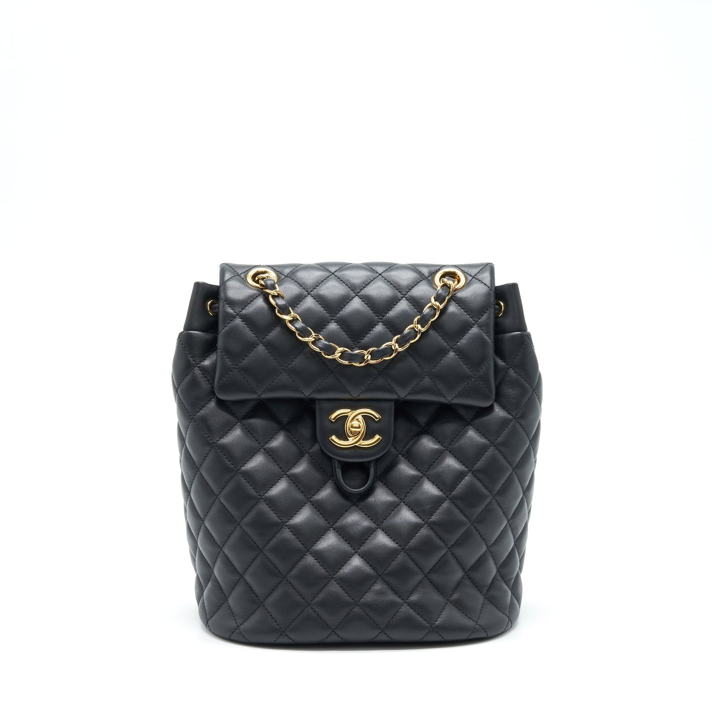 Chanel Quilted Backpack Calfskin GHW Black