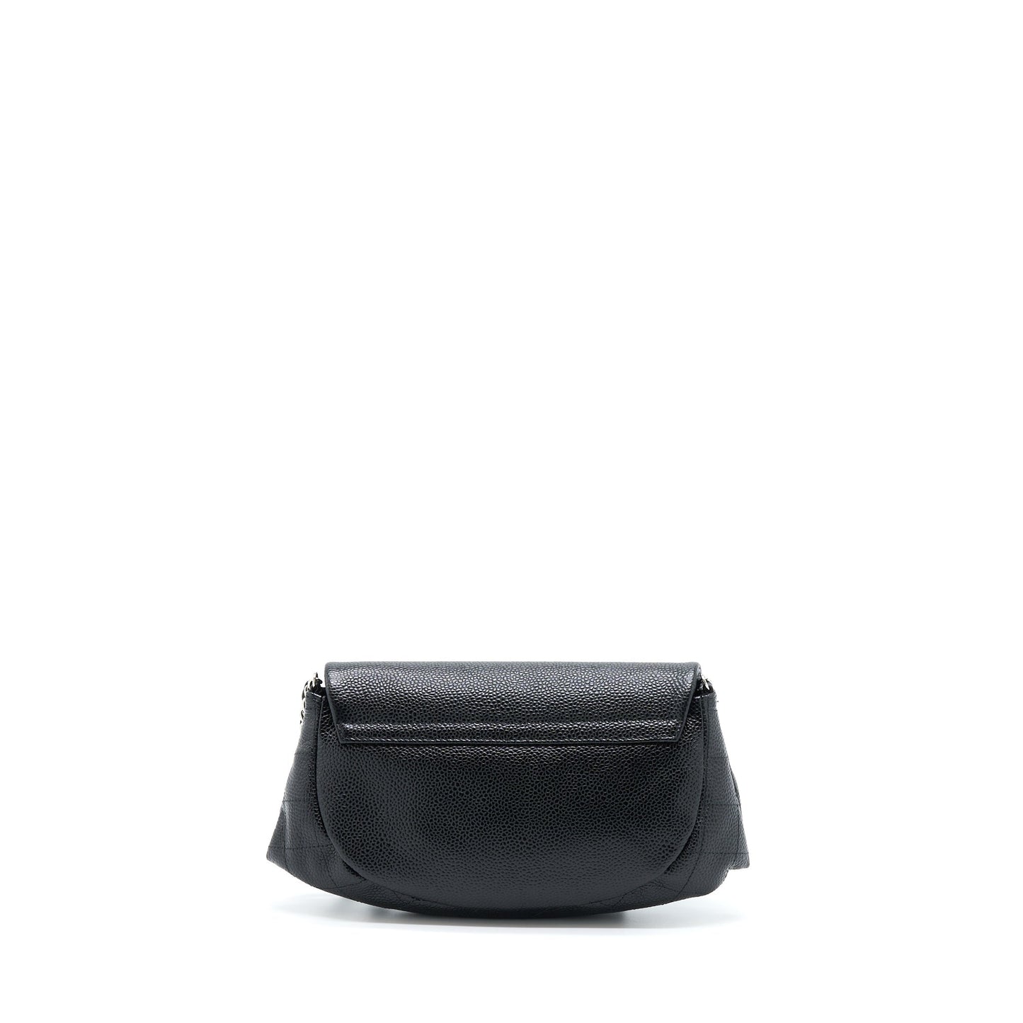 Chanel Half Moon On Caviar SHW Black Wallet Case