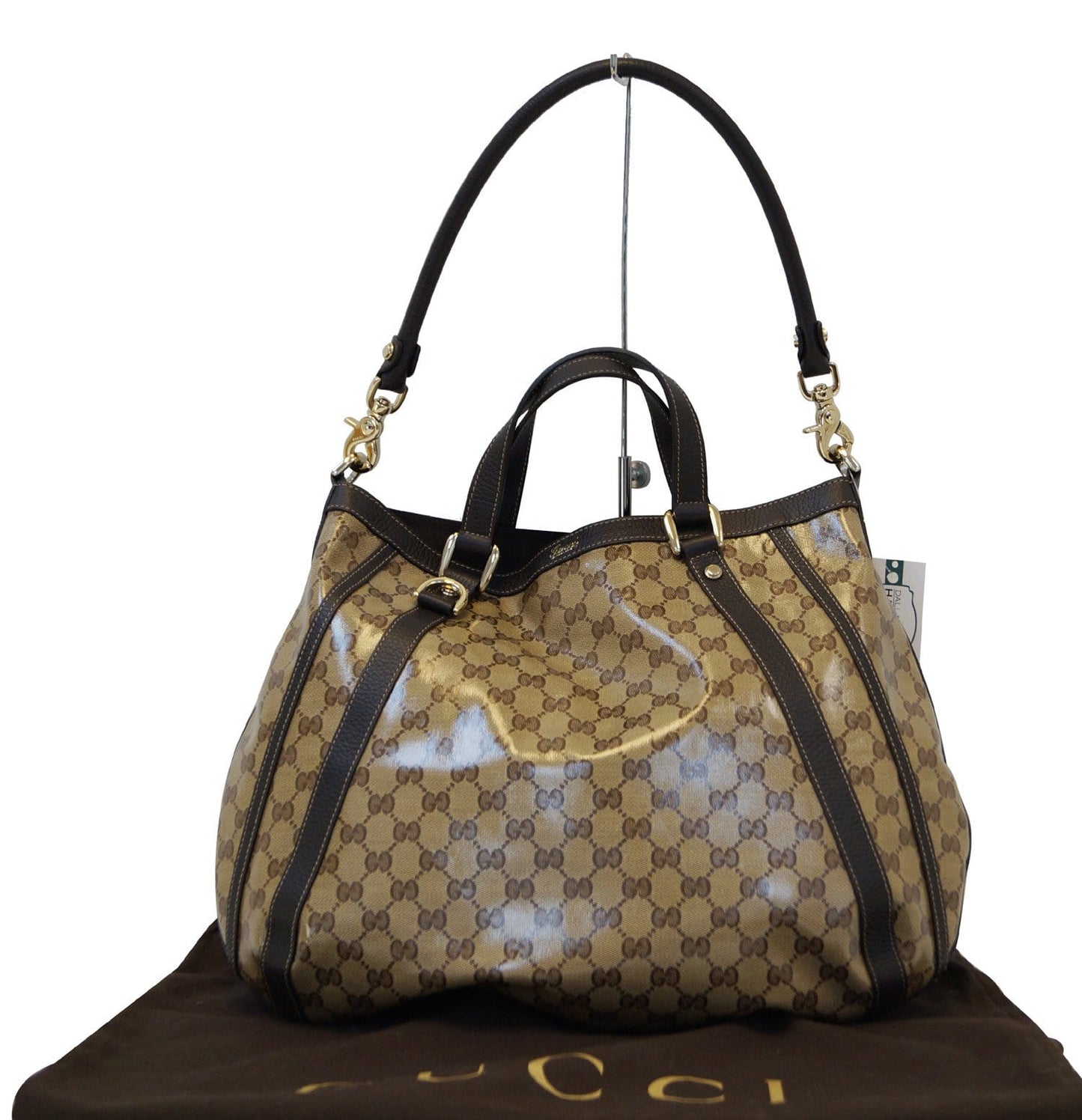 Gucci Coated Abbey Convertible Shoulder Bag Canvas