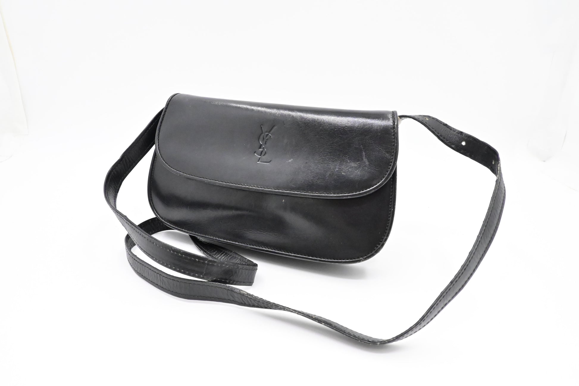 YSL Saint Laurent Crossbody Bag In Leather Black