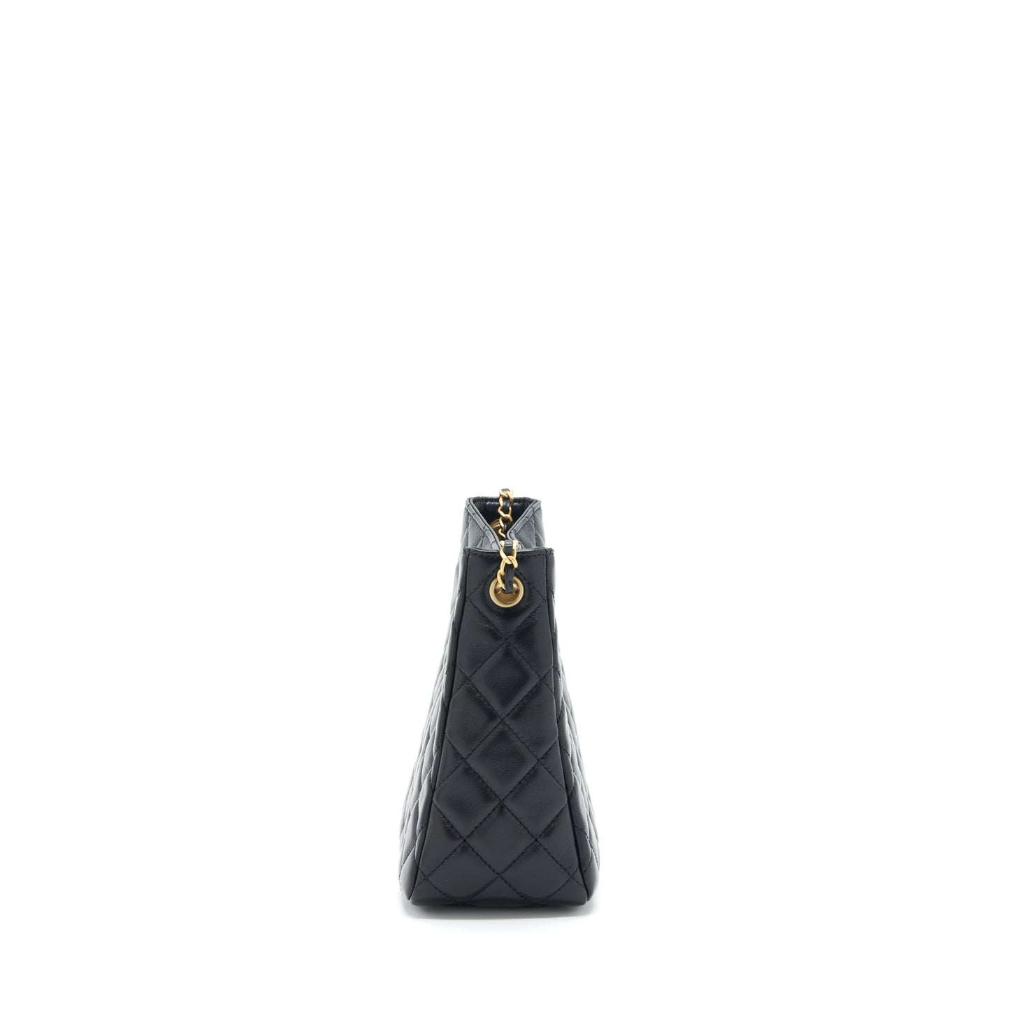 Chanel 22S Pearl Crush Hobo Lambskin GHW Black Shoulder Bag Microchip 1