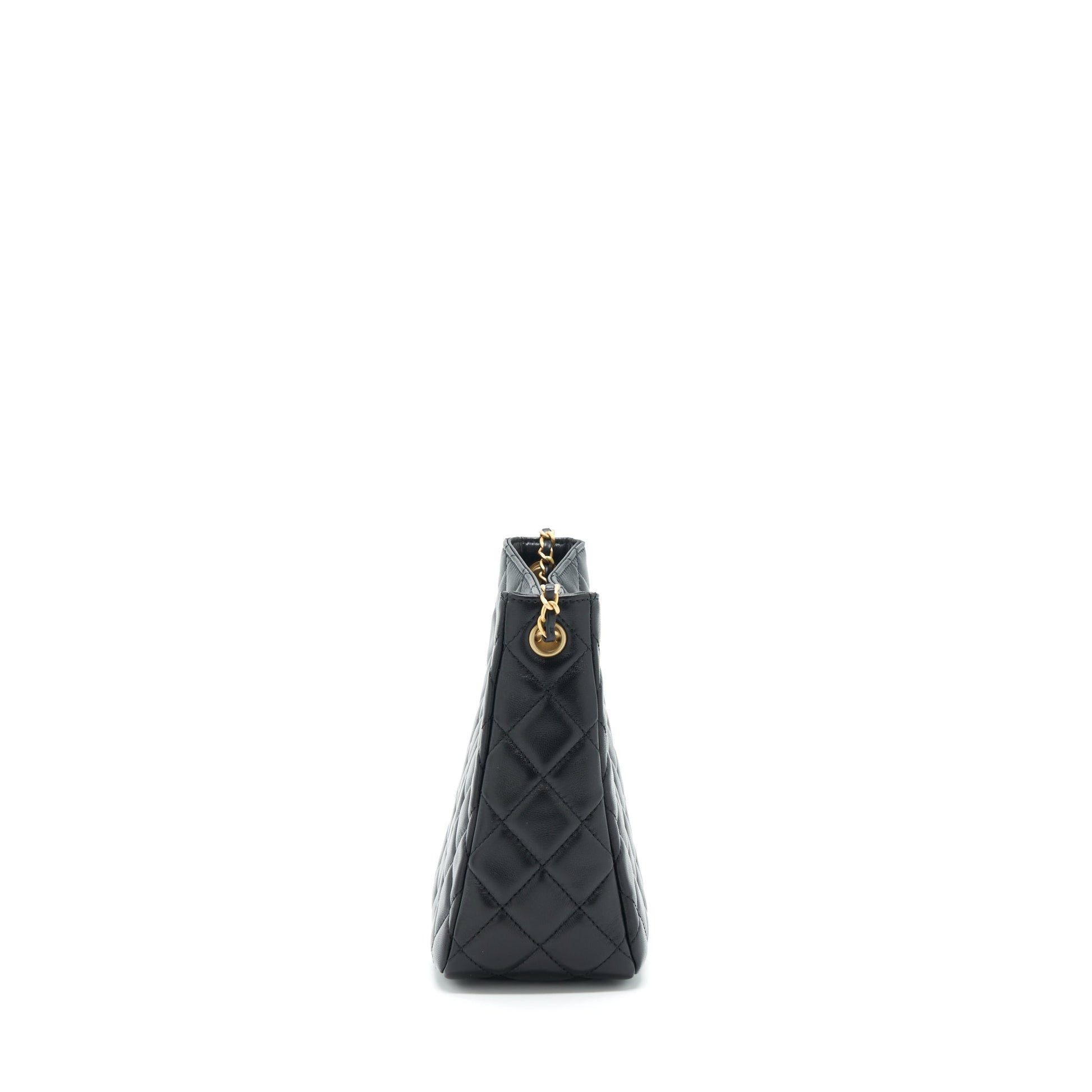 Chanel 22S Pearl Crush Hobo Lambskin GHW Black Shoulder Bag Microchip 1