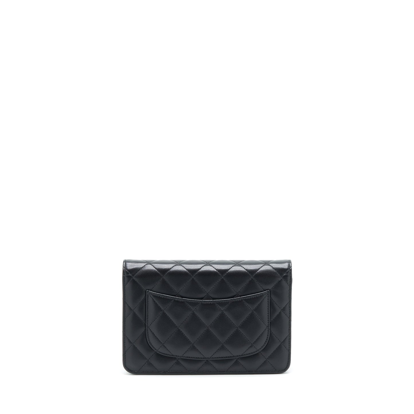 Chanel Classic On Lambskin SHW Black Wallet Case Shw 1