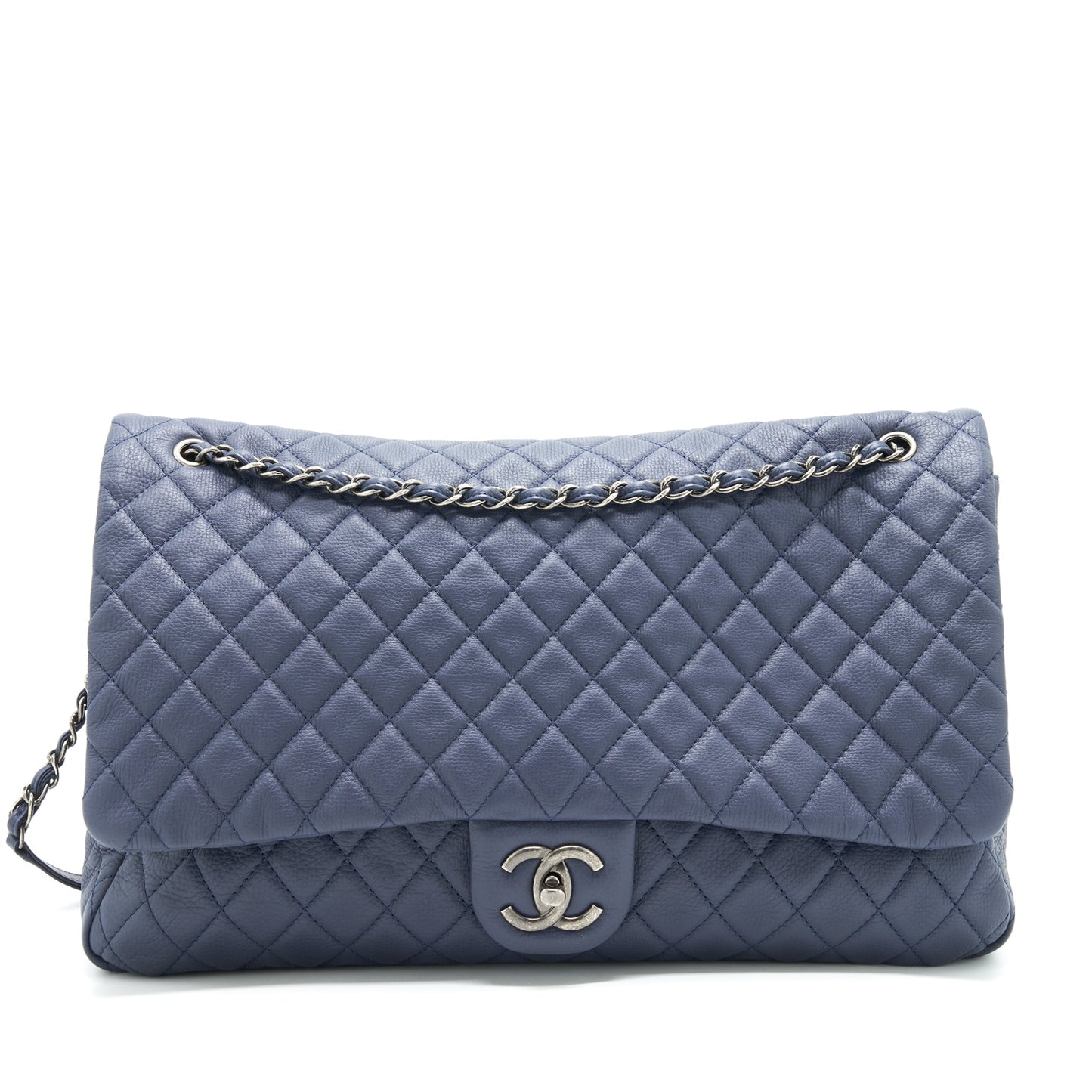 Chanel XXL Airline Classic flap Navy SHW Shoulder Bag