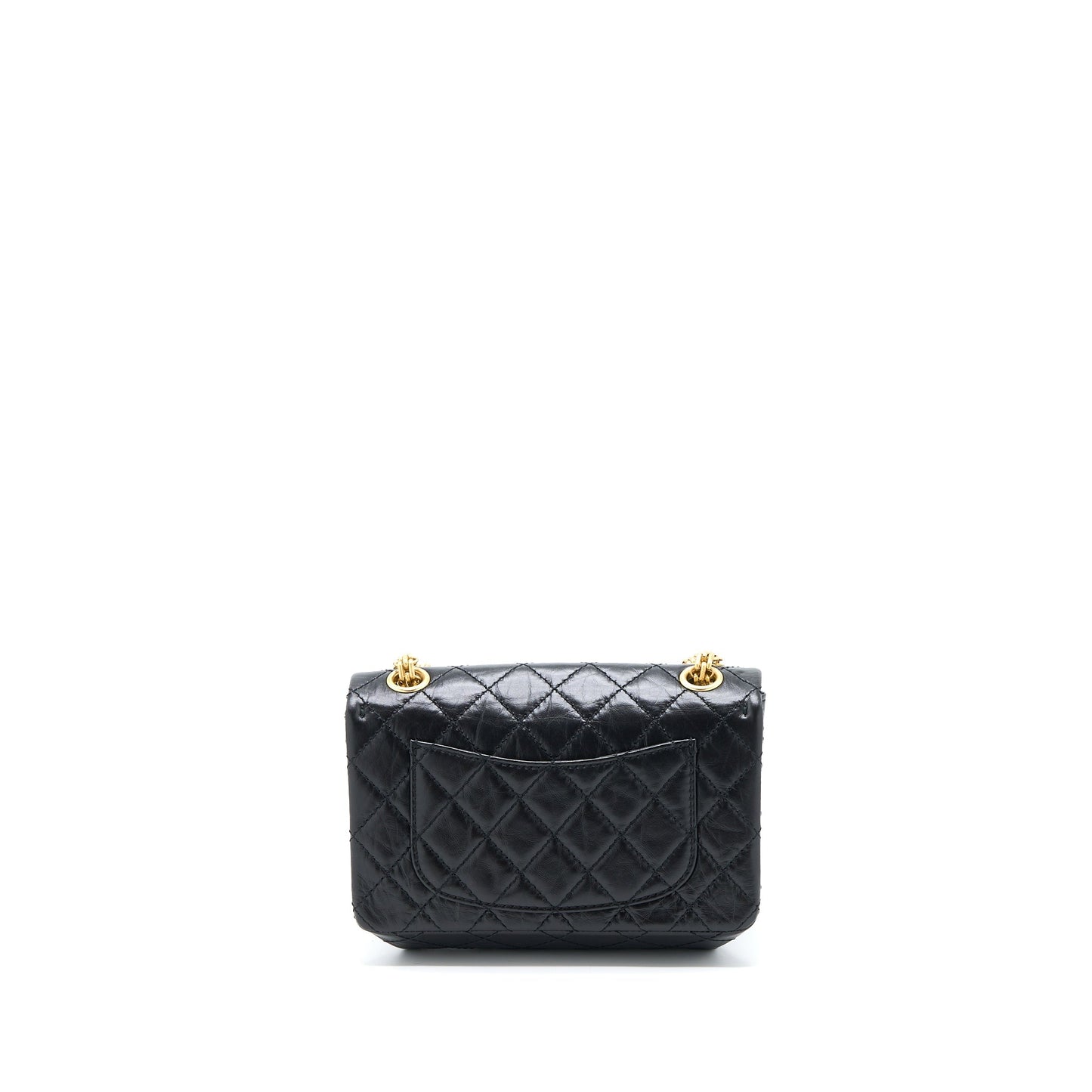 Chanel 2.55 Reissue Flap Aged Calfskin Brushed Black Shoulder Bag Brushed Ghwmicrochip