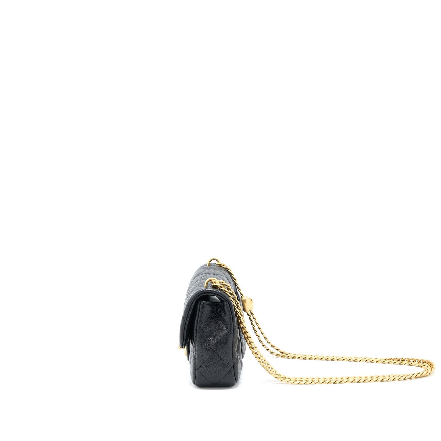 Chanel 23P Coco Love Flap Caviar GHW Black Shoulder Bag Ghw Microchip