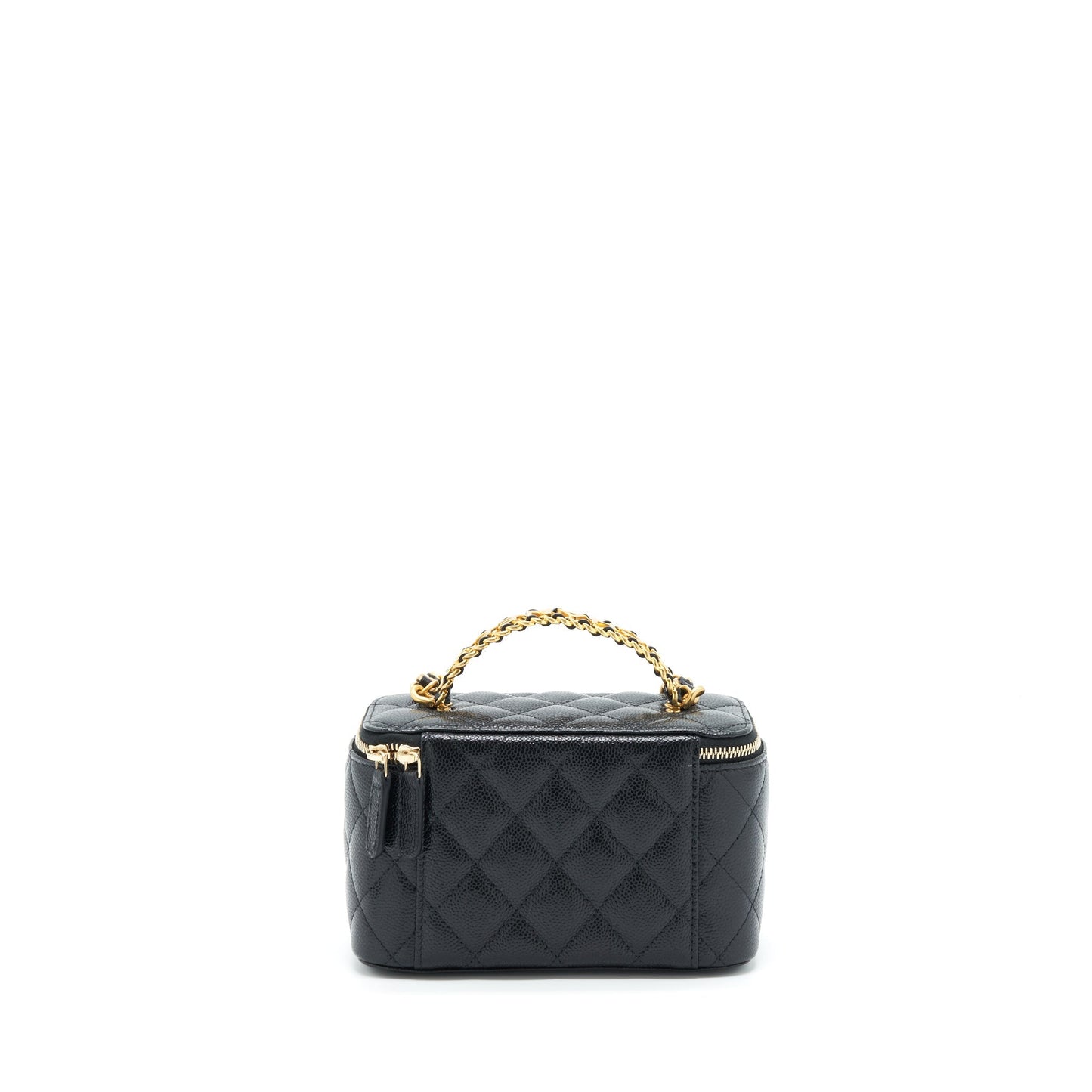 Chanel 22S Letter Top Handle Long Vanity Black Handbag