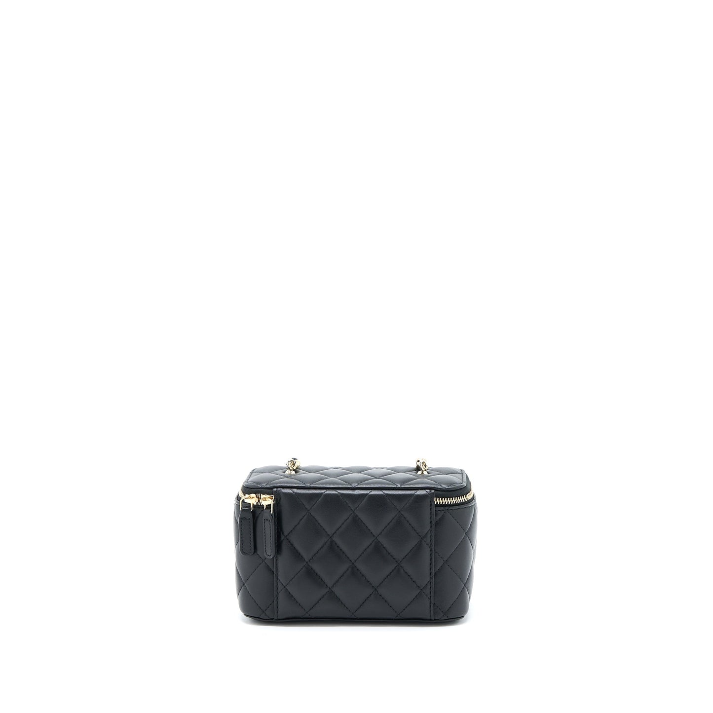 Chanel 23C Pearl Crush Long Vanity Lambskin Black Handbag