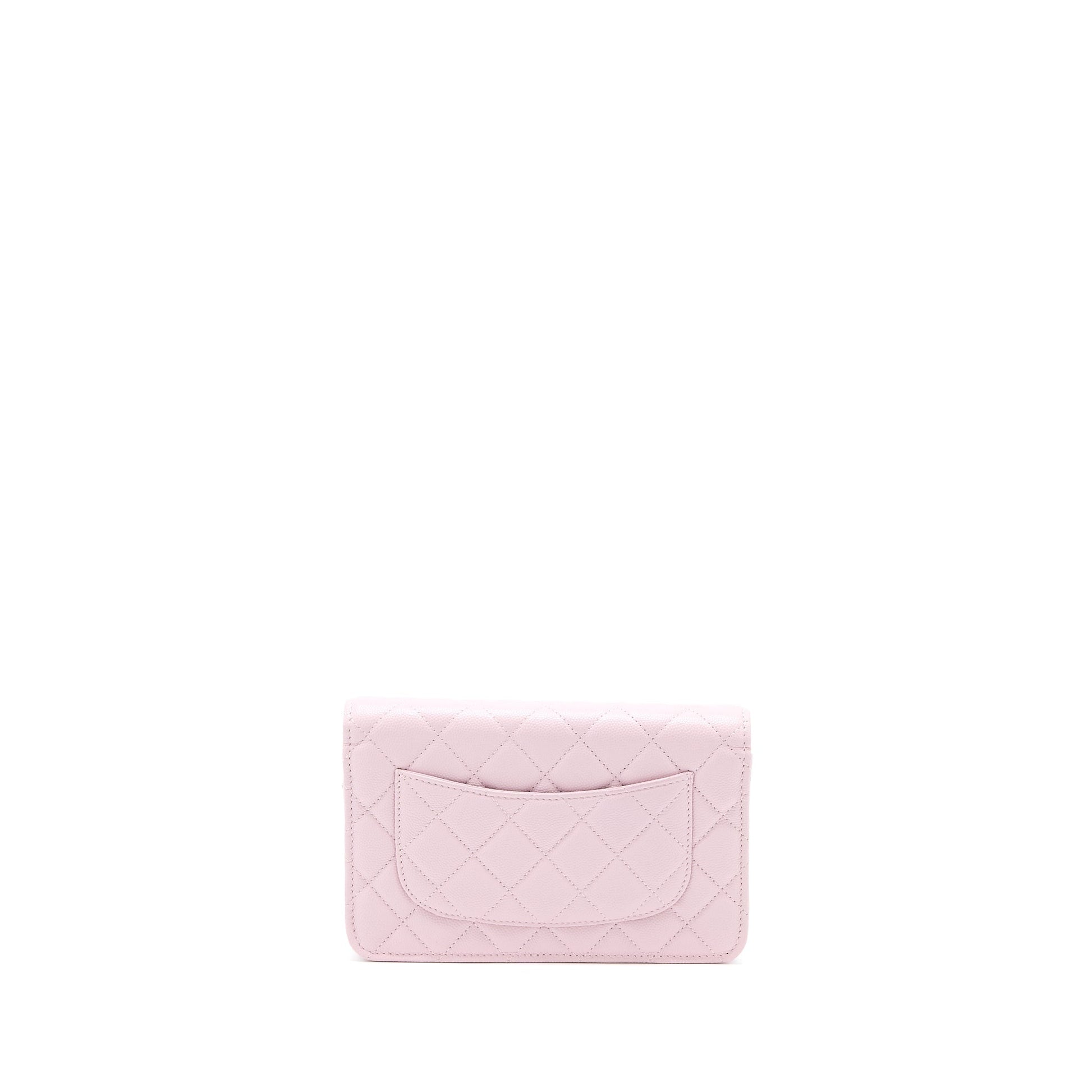 Chanel Classic On Caviar Light LGHW Pink Wallet Case