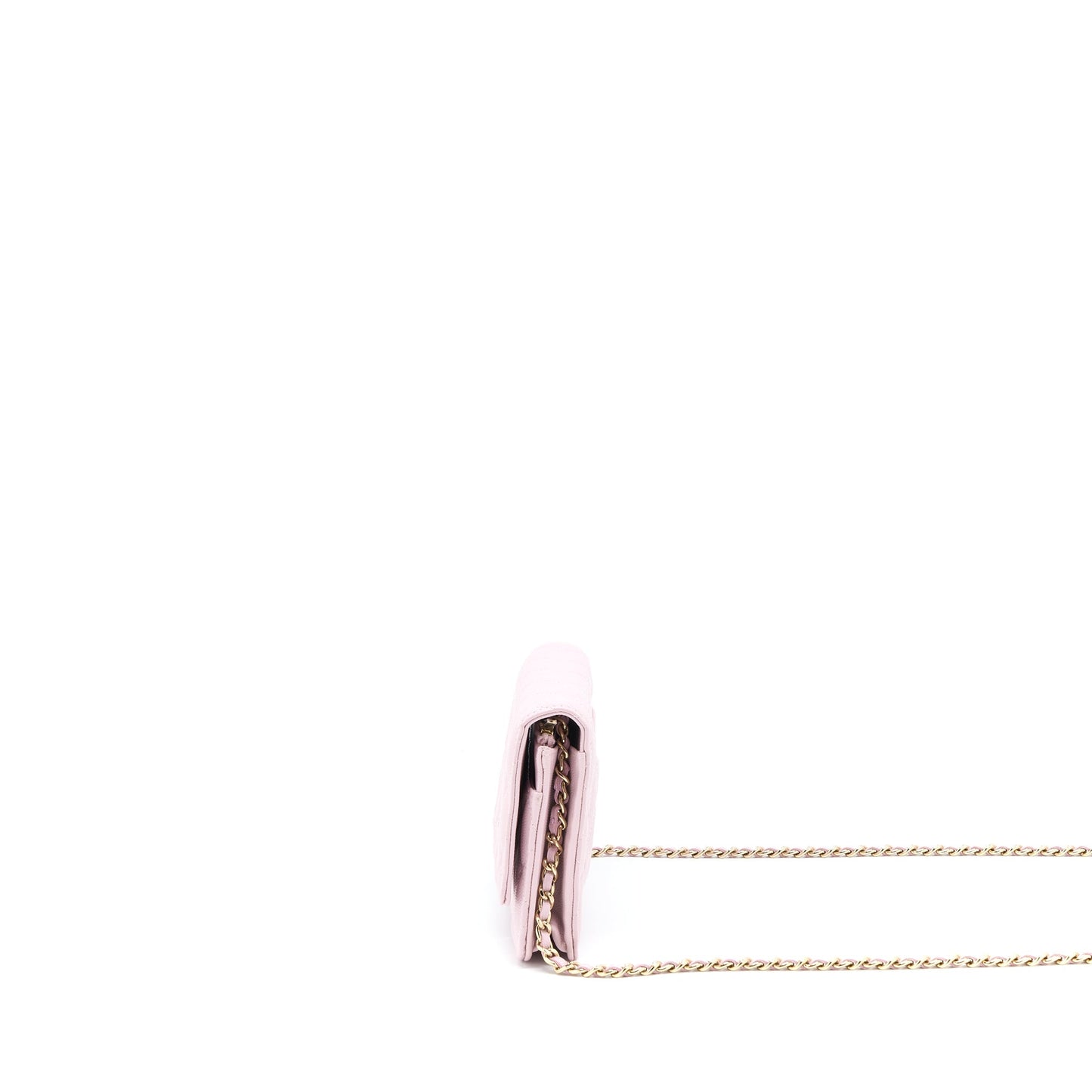 Chanel Classic On Caviar Light LGHW Pink Wallet Case