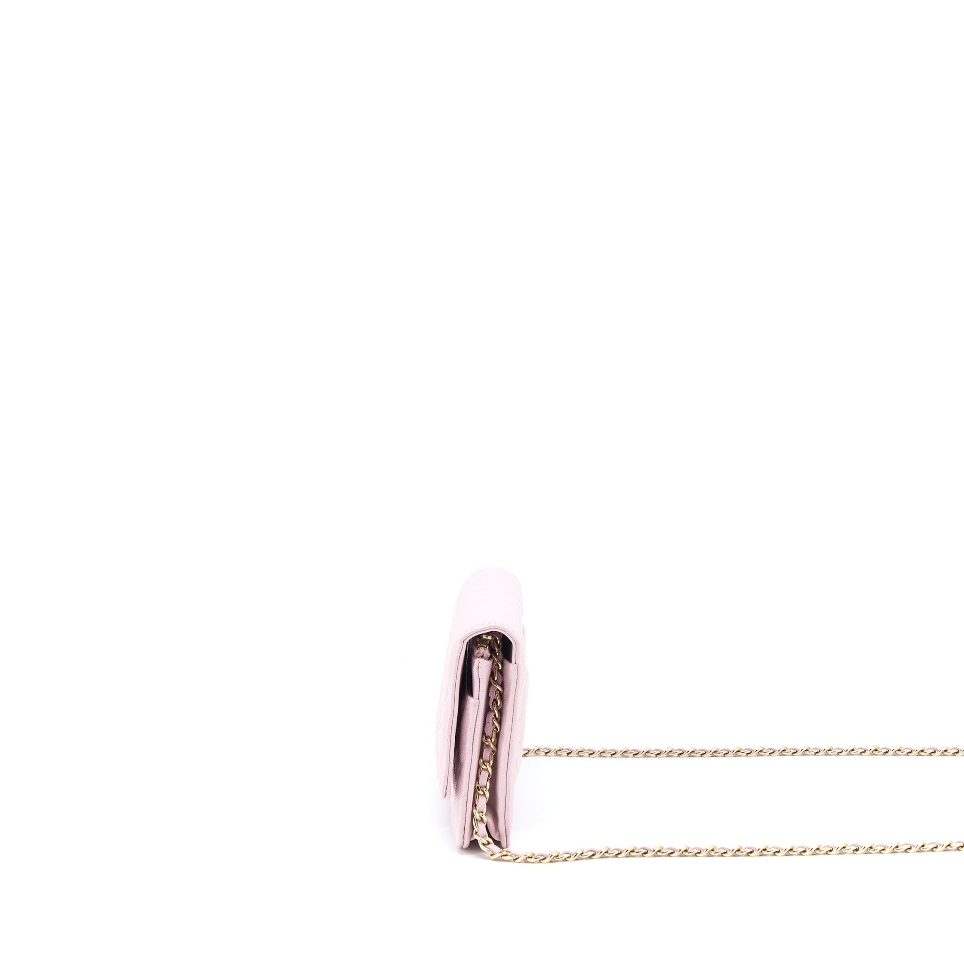 Chanel Classic On Caviar Light LGHW Pink Wallet Case