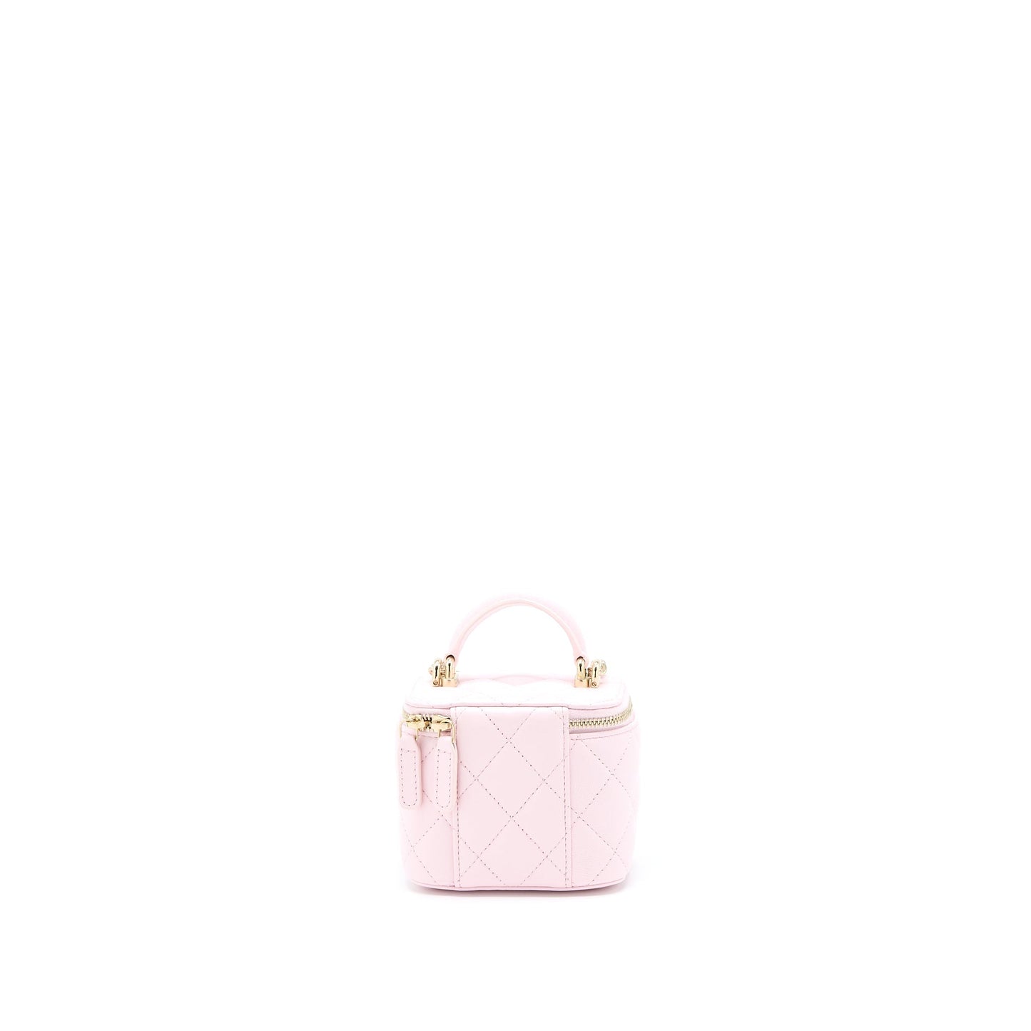Chanel Top Handle Vanity Lambskin LGHW Pink Mini Bag