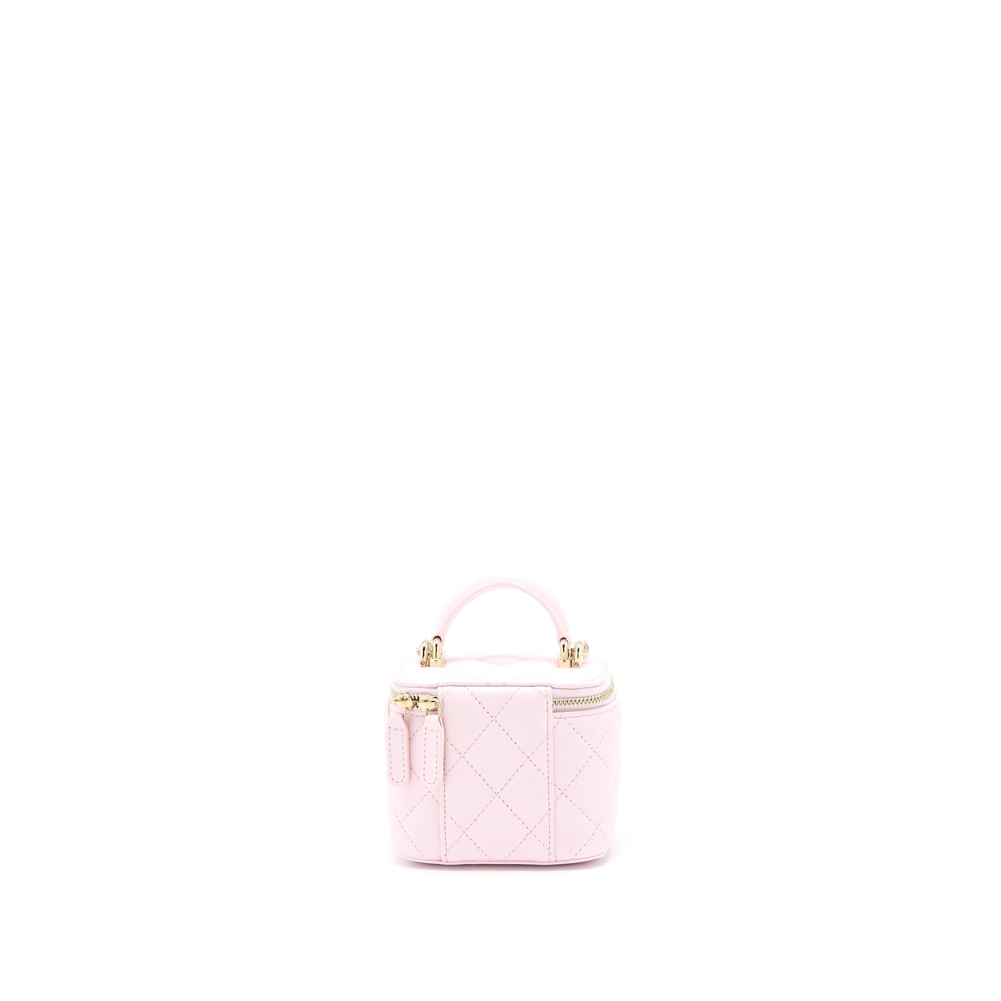 Chanel Top Handle Vanity Lambskin LGHW Pink Mini Bag