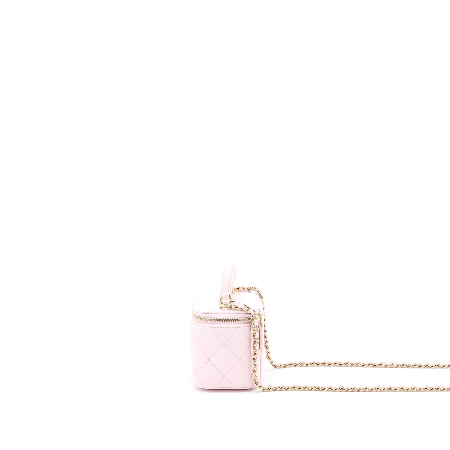 Chanel Top Handle Vanity Lambskin LGHW Pink Mini Bag
