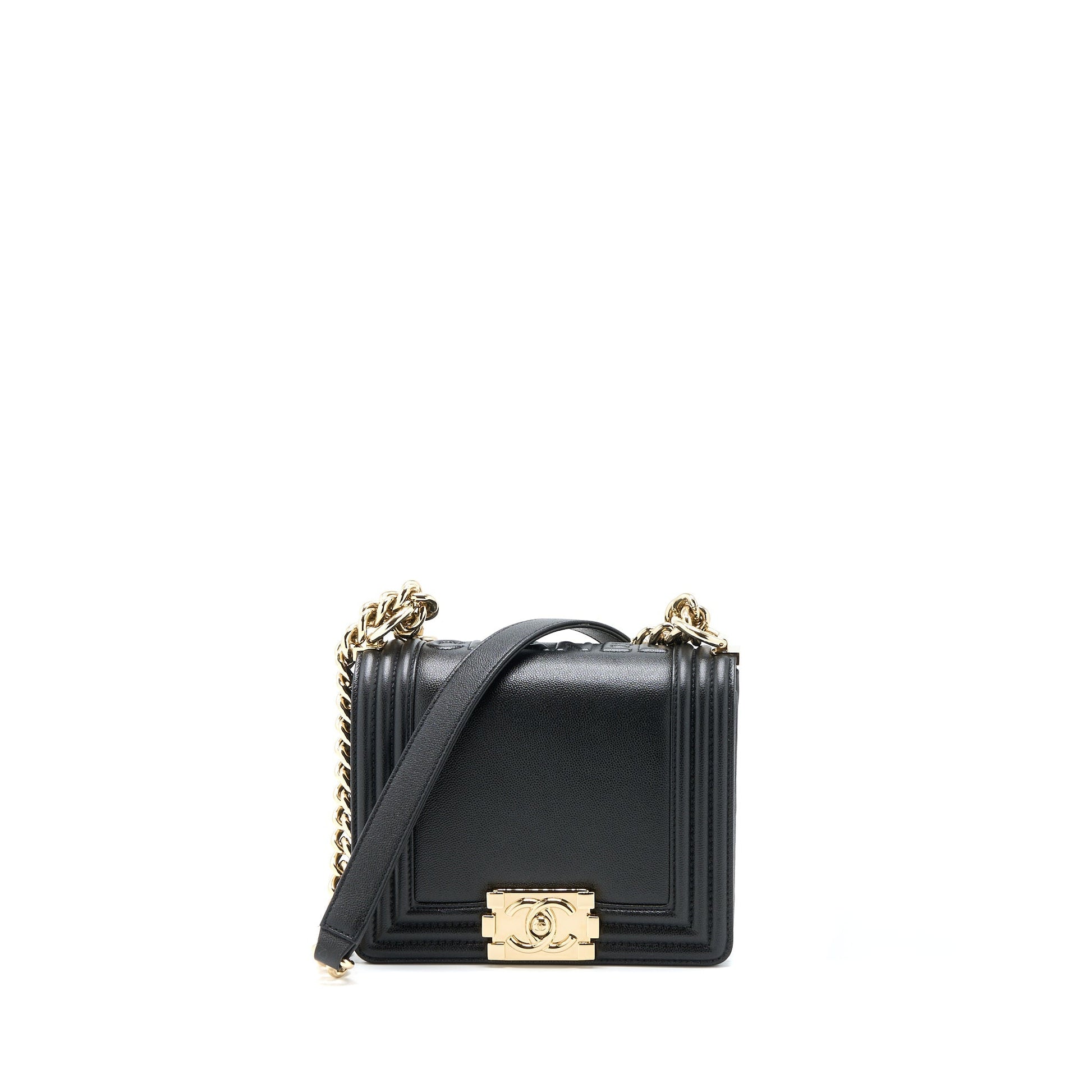 Chanel Boy Calfskin LGHW Microchip Black Mini Bag