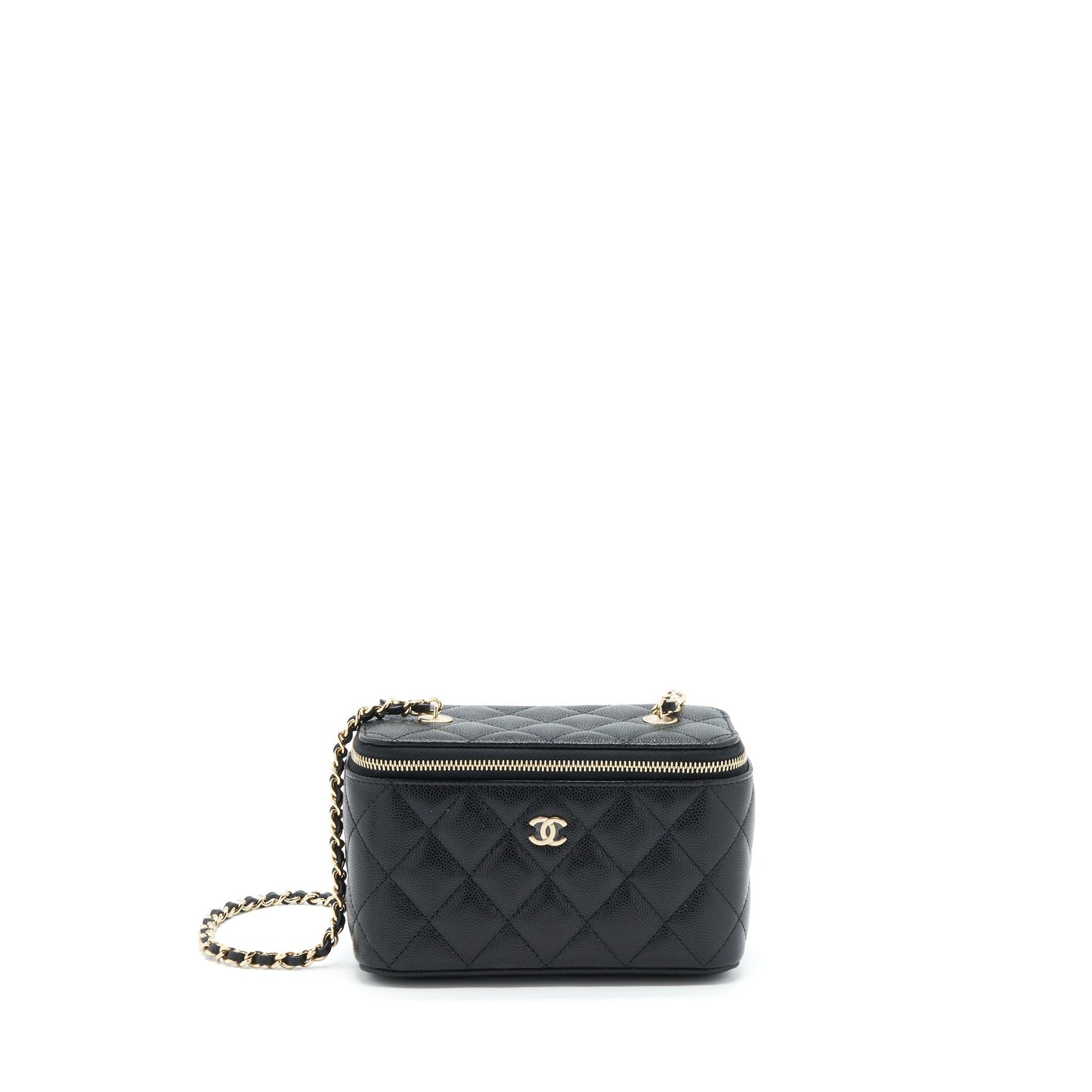 Chanel 22S Long Vanity Caviar LGHW Black Handbag
