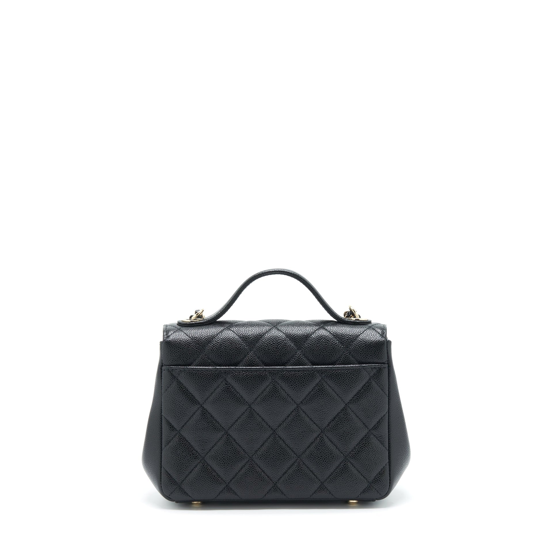 Chanel Business Affinity Caviar LGHW Microchip Black Small Handbag Black Lghwmicrochip