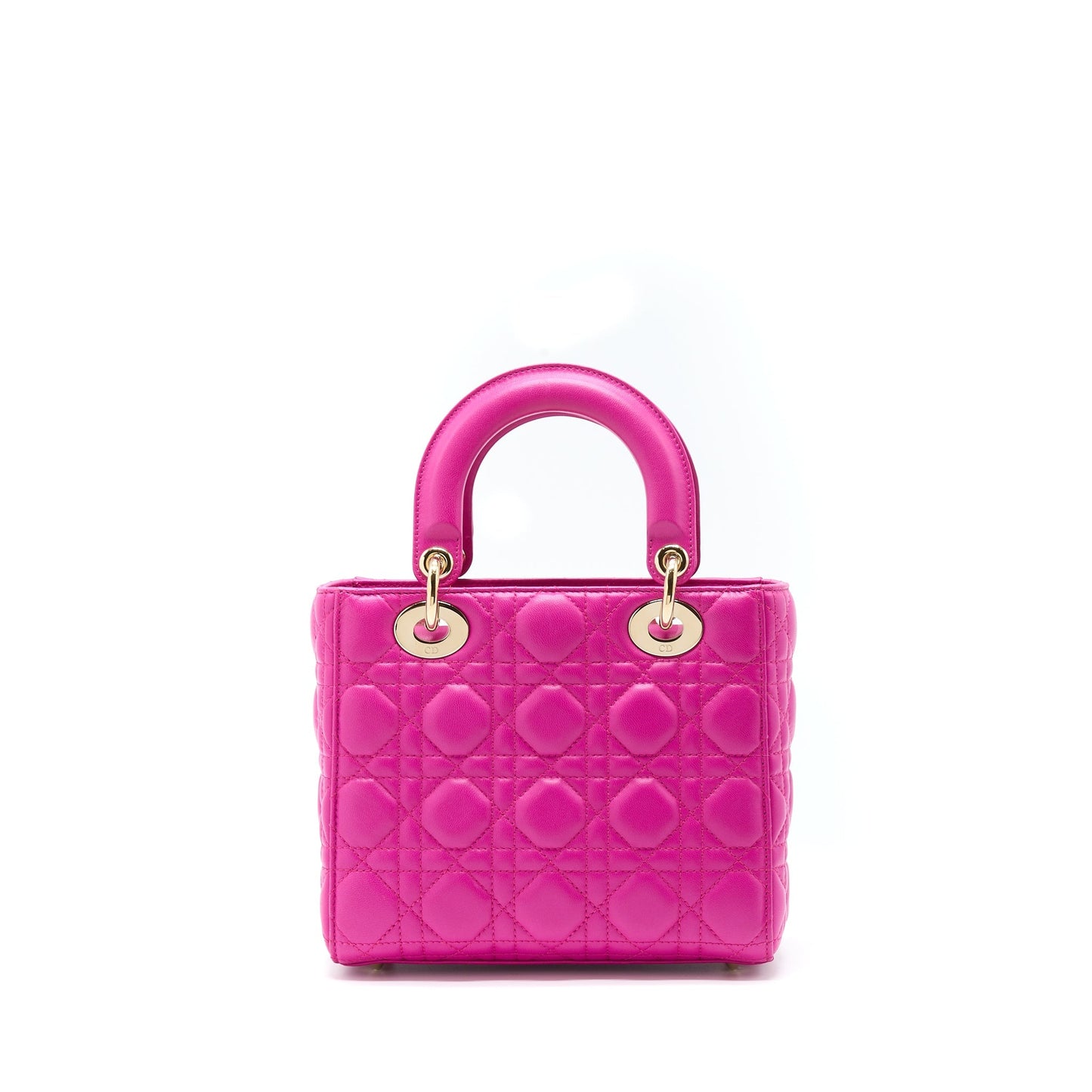 Dior Lady Lambskin Handbag Pink Small Travel Bag