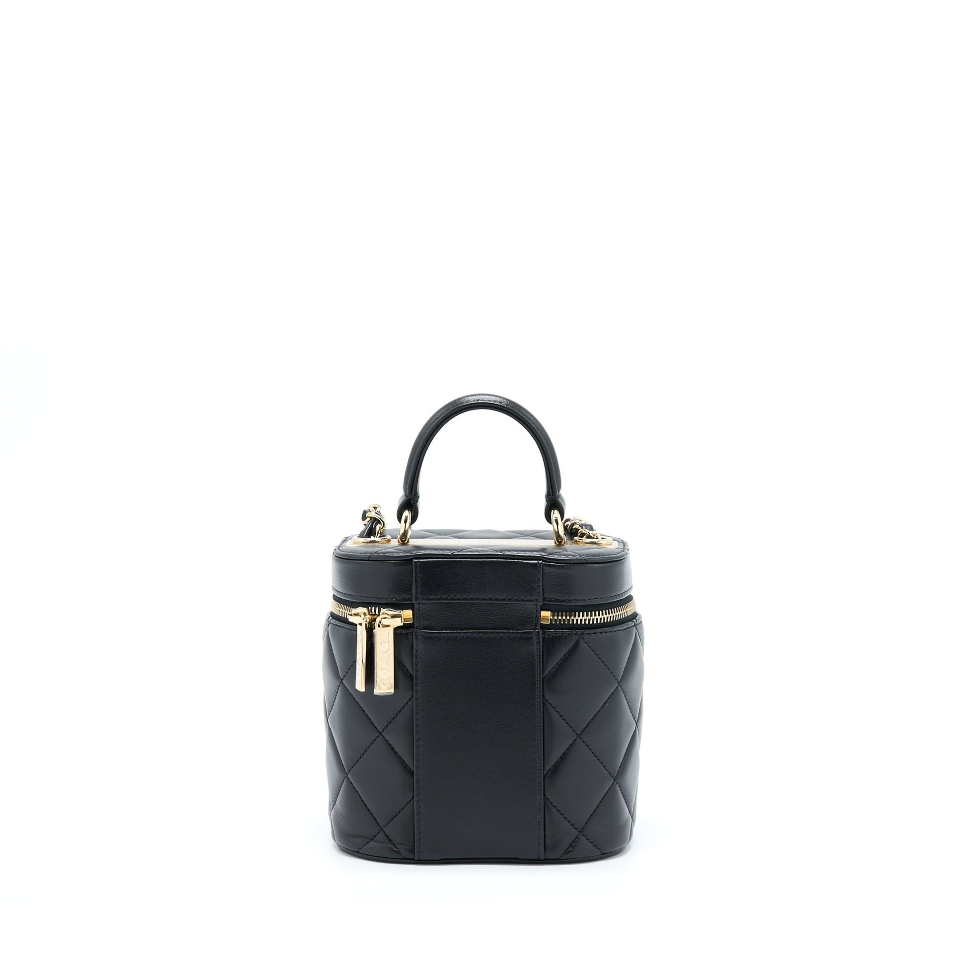 Chanel Trendy Vanity Lambskin LGHW Microchip Black Handbag