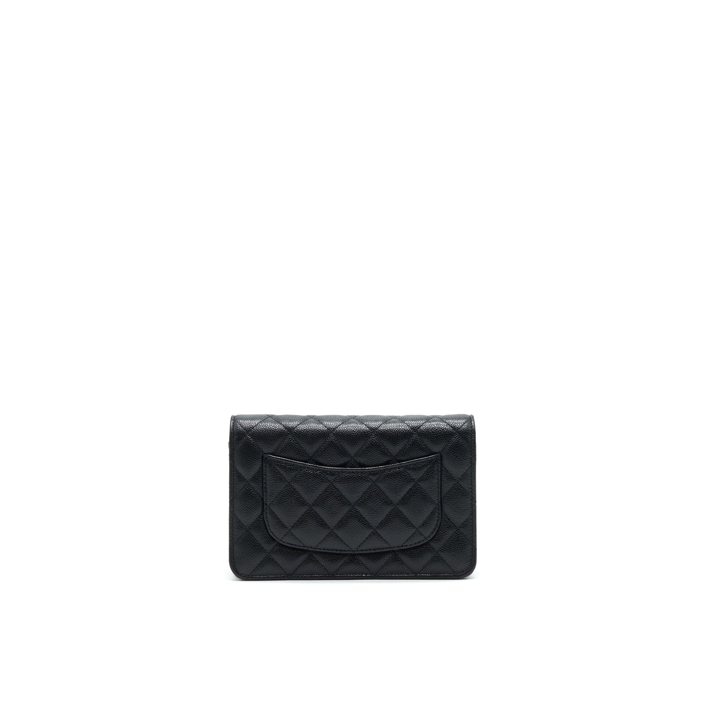 Chanel 21A Coco letter on Caviar GHW Black Wallet Case