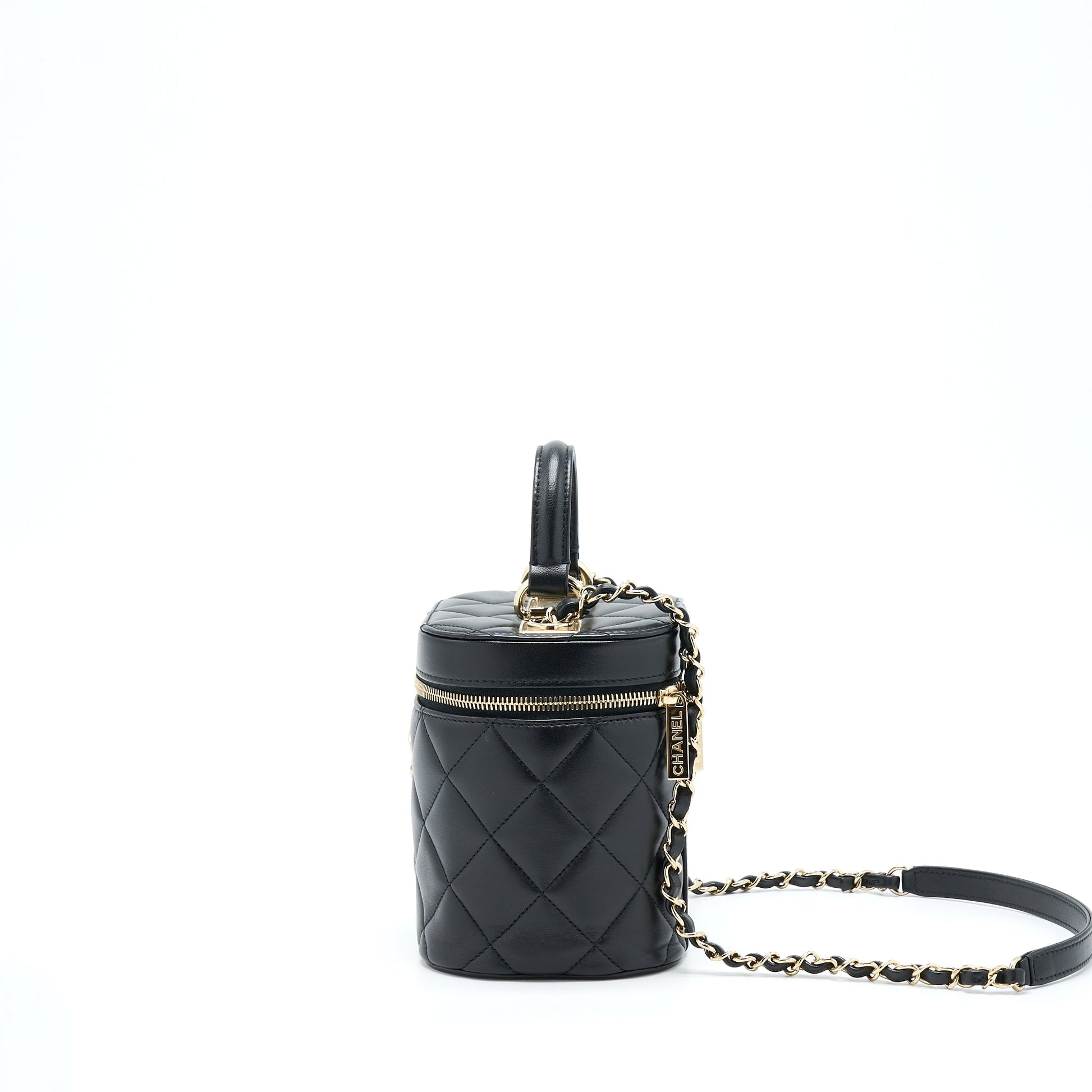 Chanel Trendy Vanity Lambskin LGHW Microchip Black Handbag