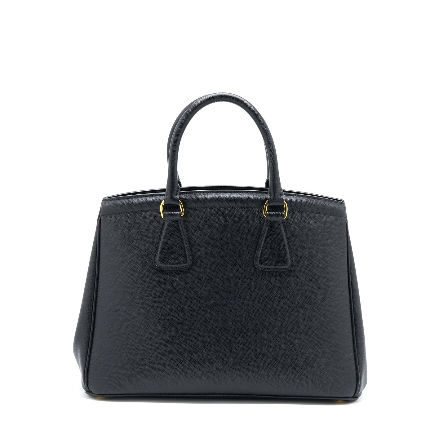 Prada Top Handle Tote Purse Calfskin Handbag Black Tote Bag