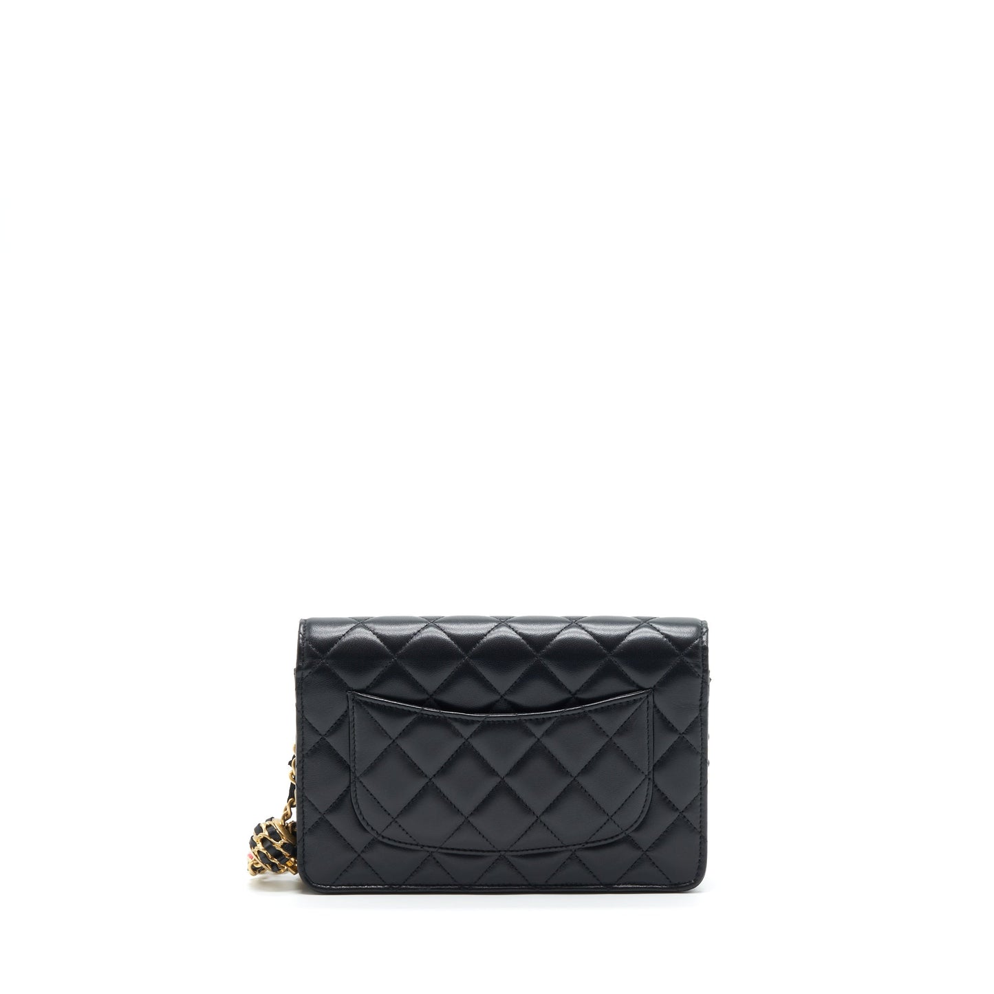 Chanel 22S Pearl Crush On Lambskin GHW Black Wallet Case Microchip 1