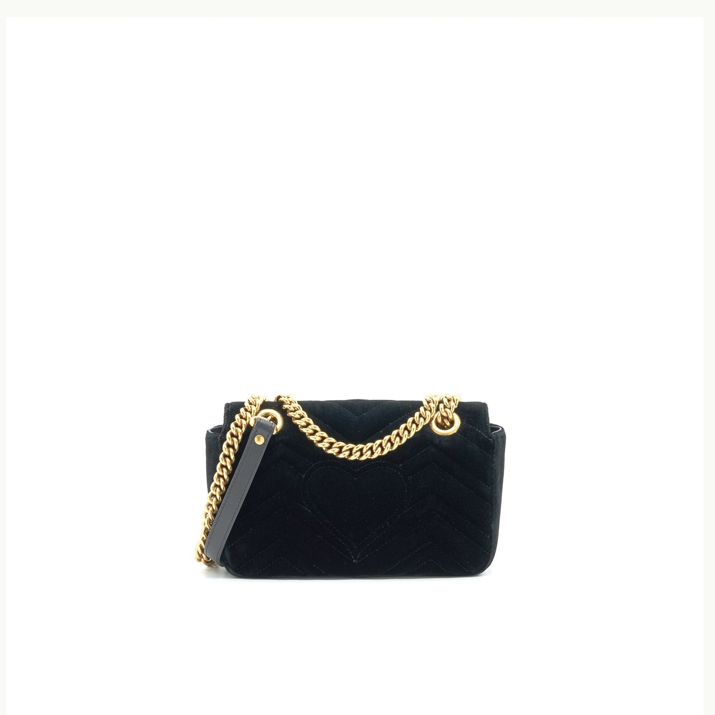 Gucci Velvet Marmont Bag Black Mini Travel Bag