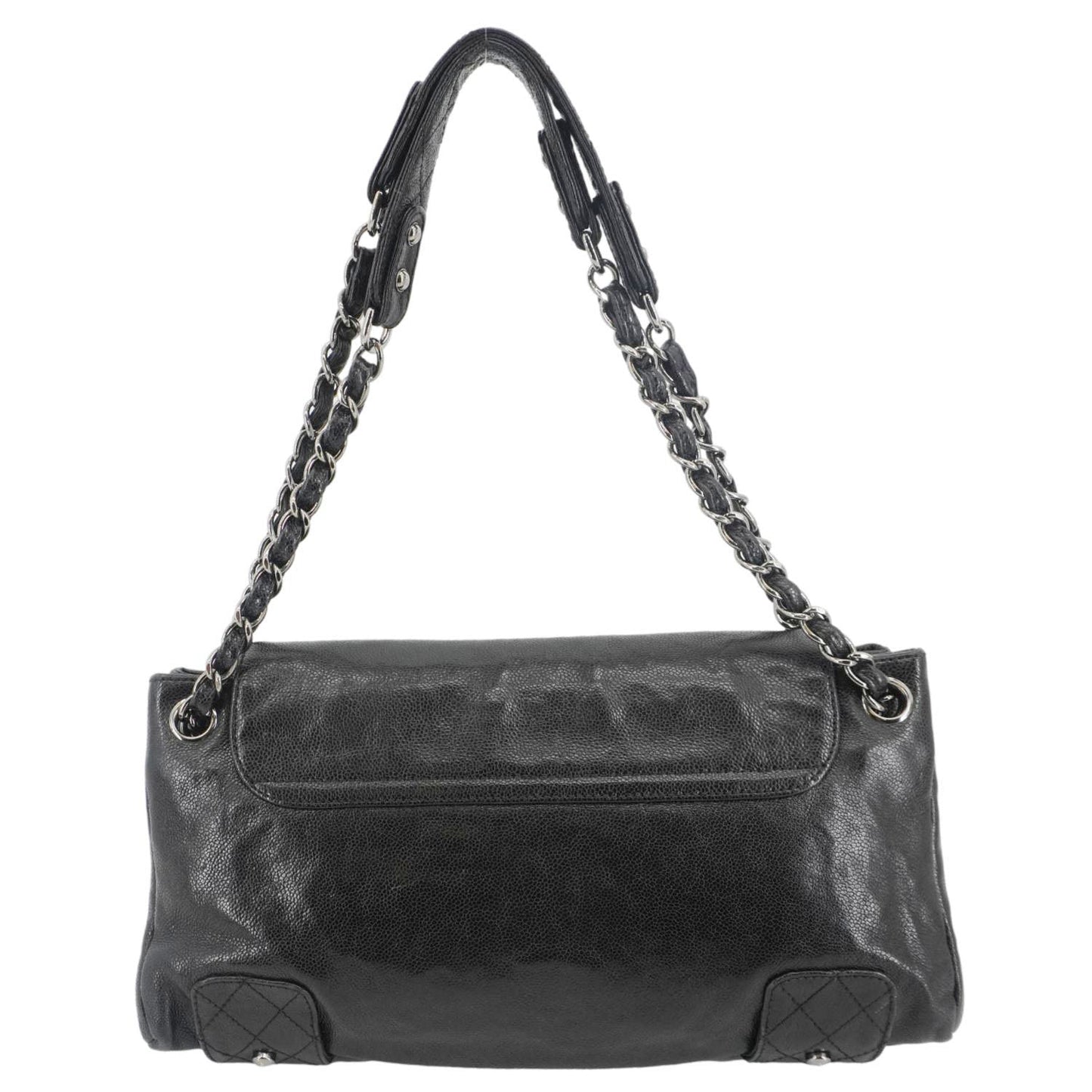Chanel Pocket in The City Caviar Leather Shoulder Bag Black