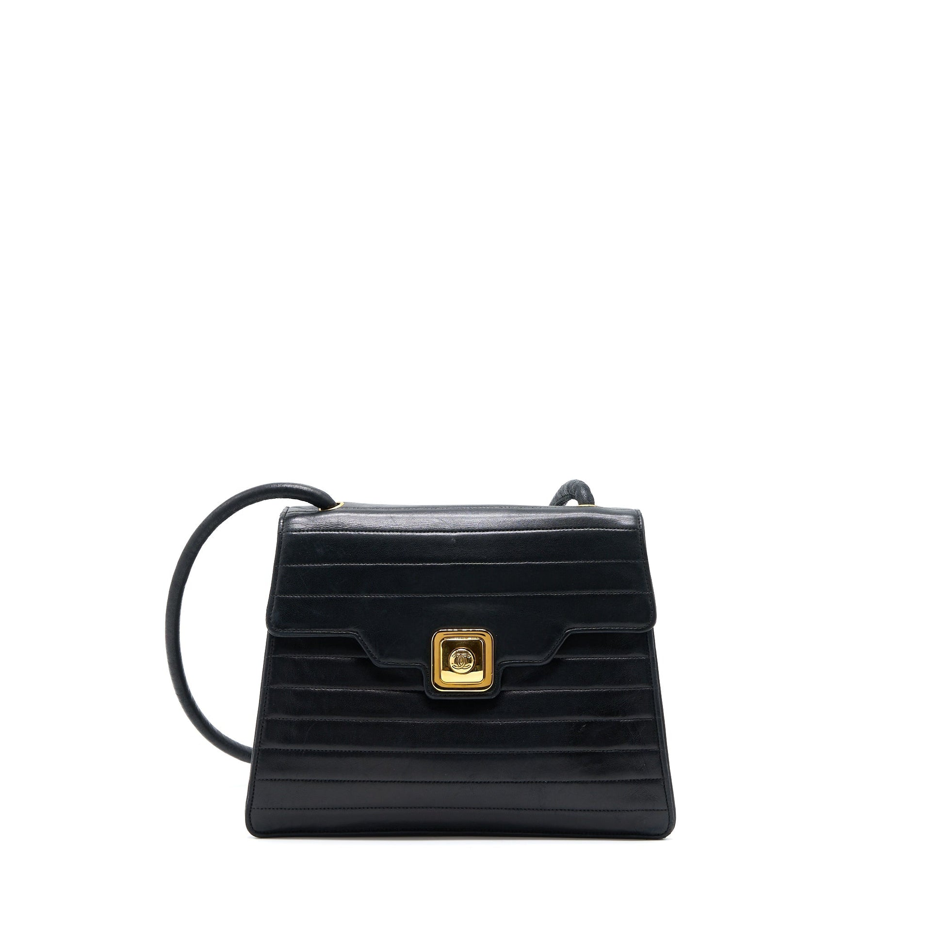 Chanel Kelly Flap Lambskin GHW Black Shoulder Bag