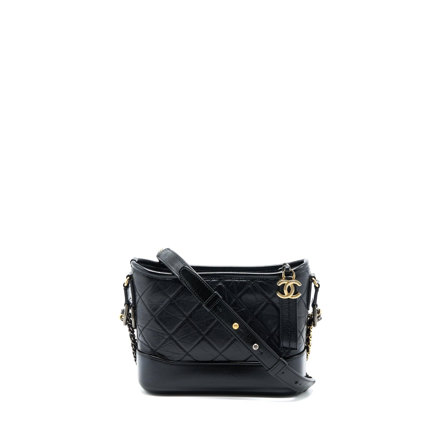 Chanel Gabrielle Hobo Calfskin Hardware Multicolour Black Small Shoulder Bag Hardware 1