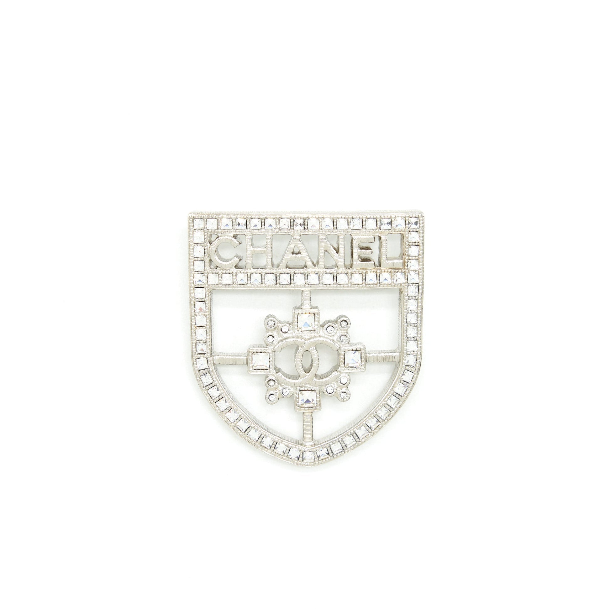 Chanel Brooch Crystal SHW Handbag