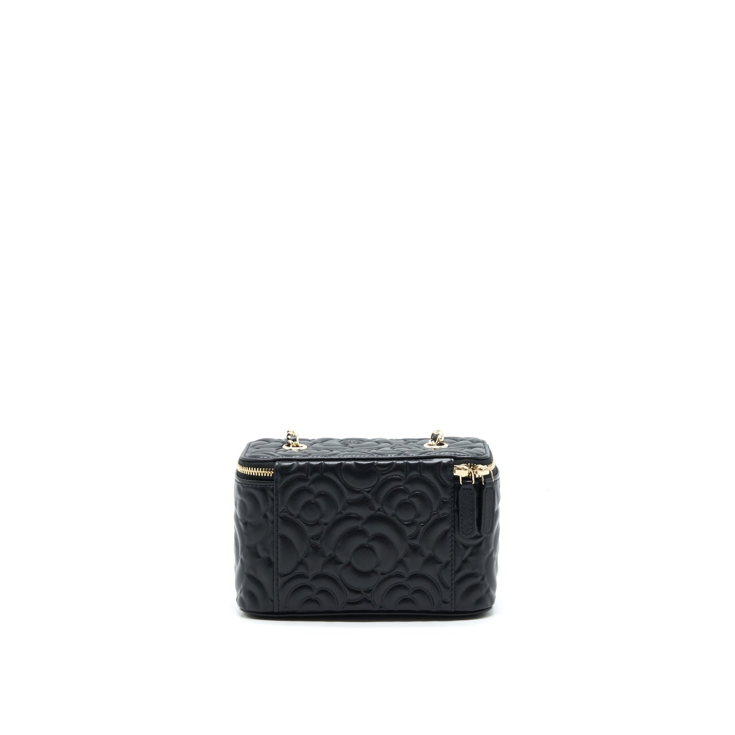 Chanel Camellia Long vanity chains lambskin LGHW Black Handbag