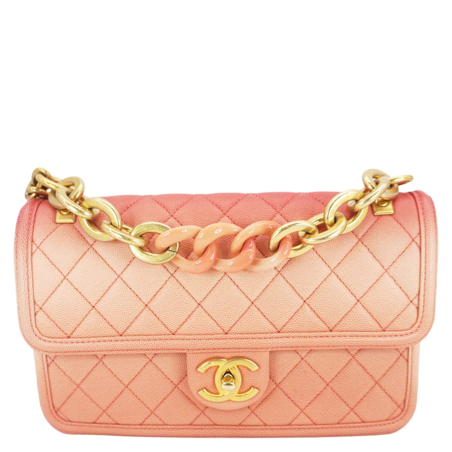 Chanel Sunset On Sea Flap Caviar Leather Travel Bag