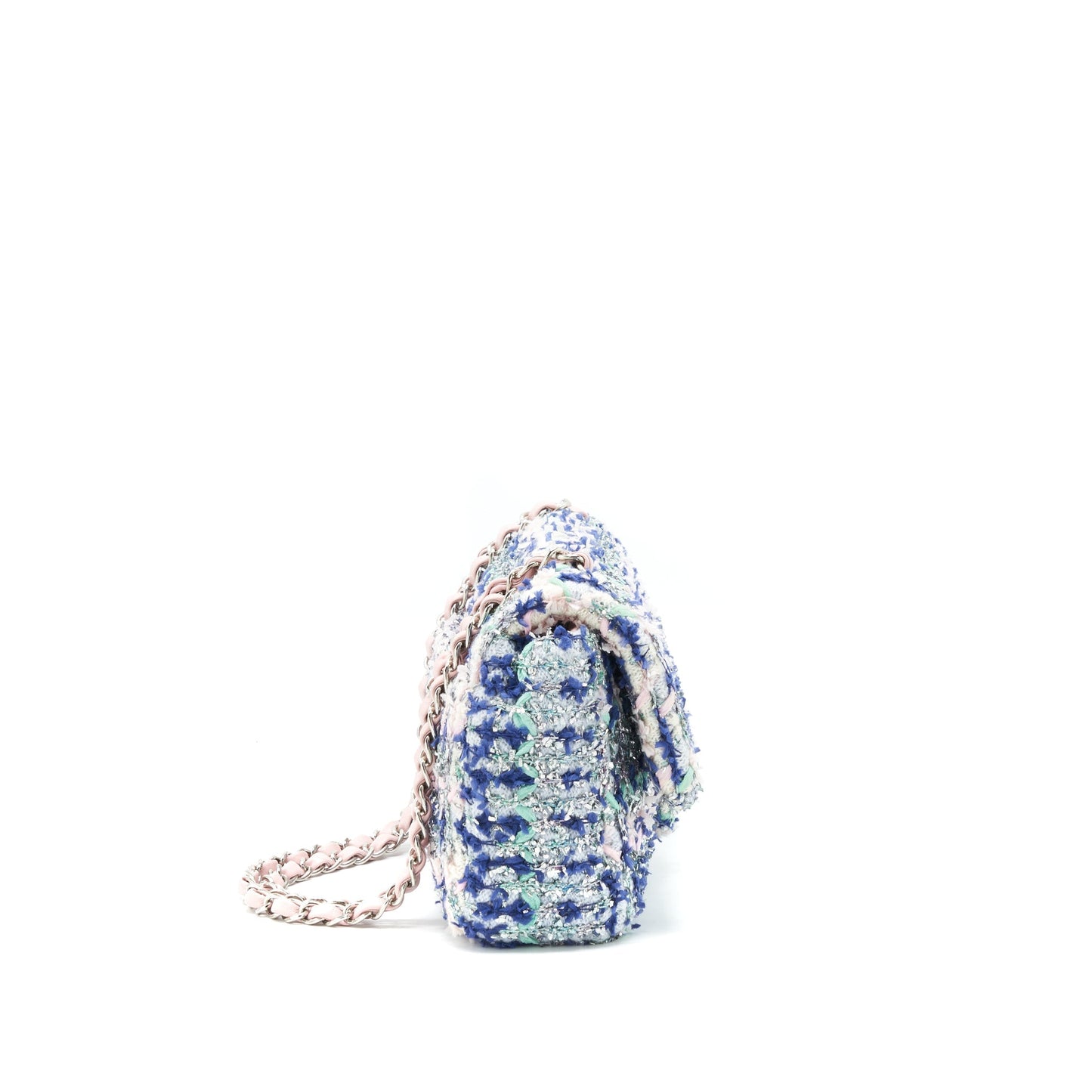 Chanel tweed classic flap multi colour SHW Shoulder Bag