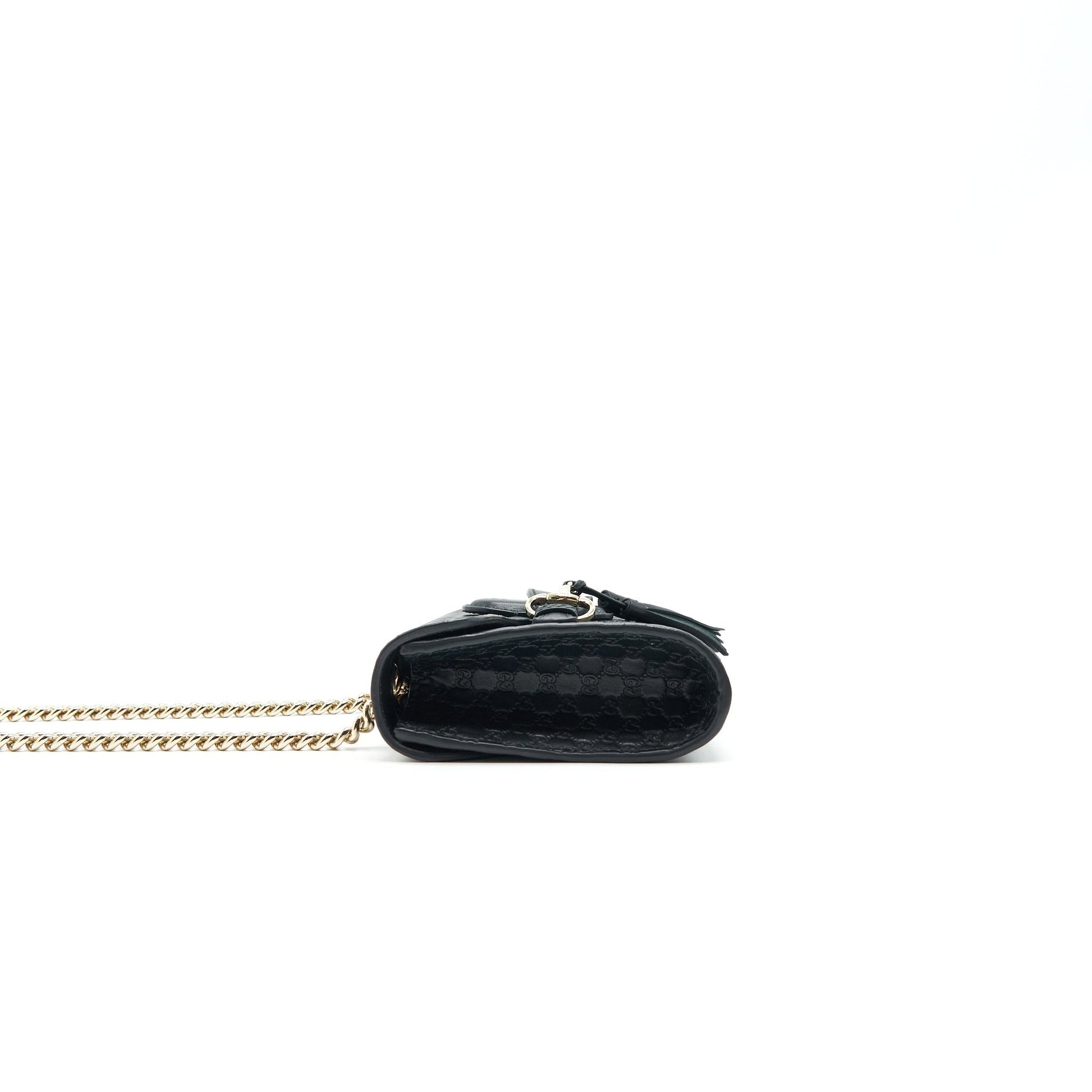 Gucci Emily ssima Shoulder Bag Leather Black