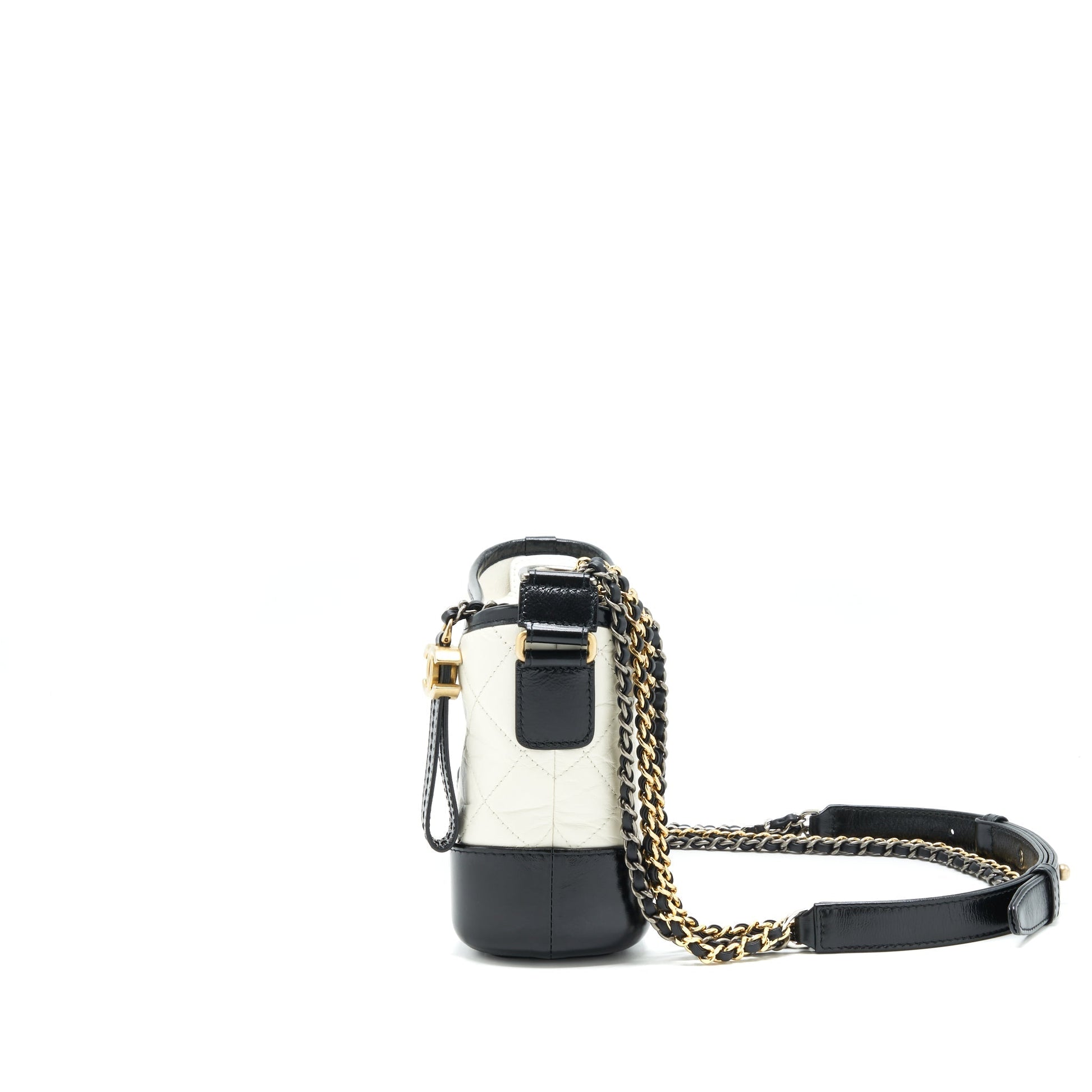 Chanel Gabrielle hobo Black White Small Shoulder Bag Black 2