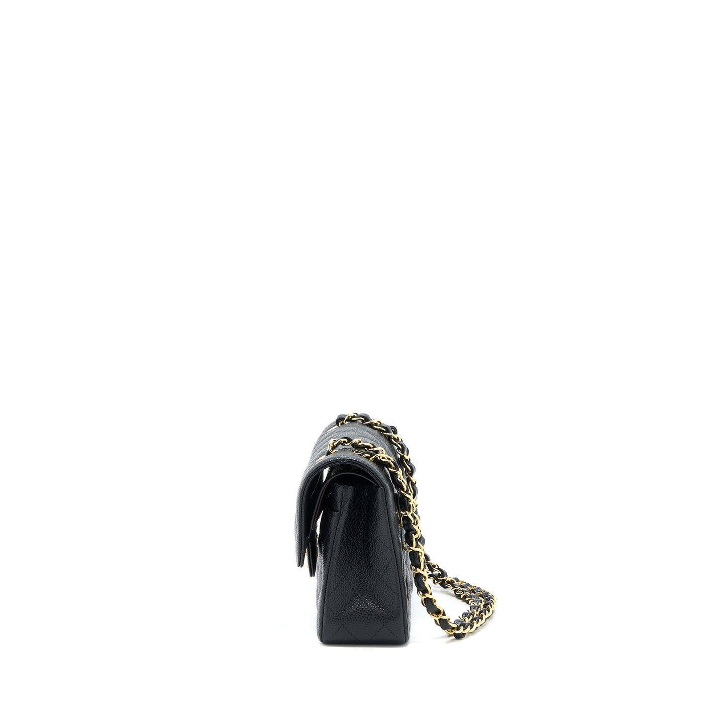 Chanel Classic Double Flap Caviar GHW Microchip Black Small Shoulder Bag Microchip 5