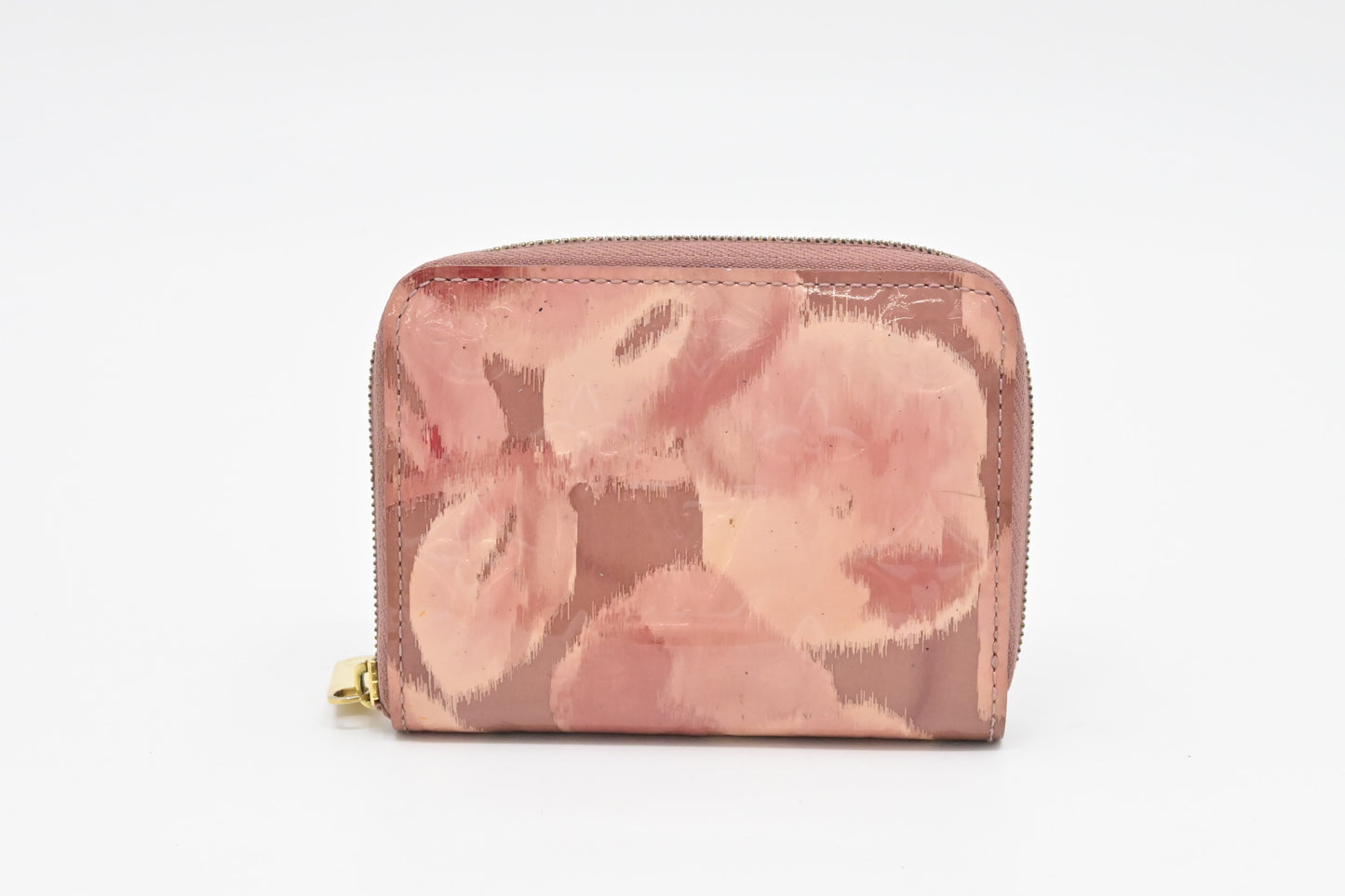 Louis Vuitton Compact Zippy Ikat Bloom Vernis Leather Pink Wallet Case