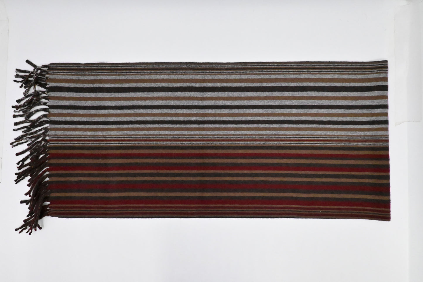 Louis Vuitton Scarf Cashmere Wool Brown Red