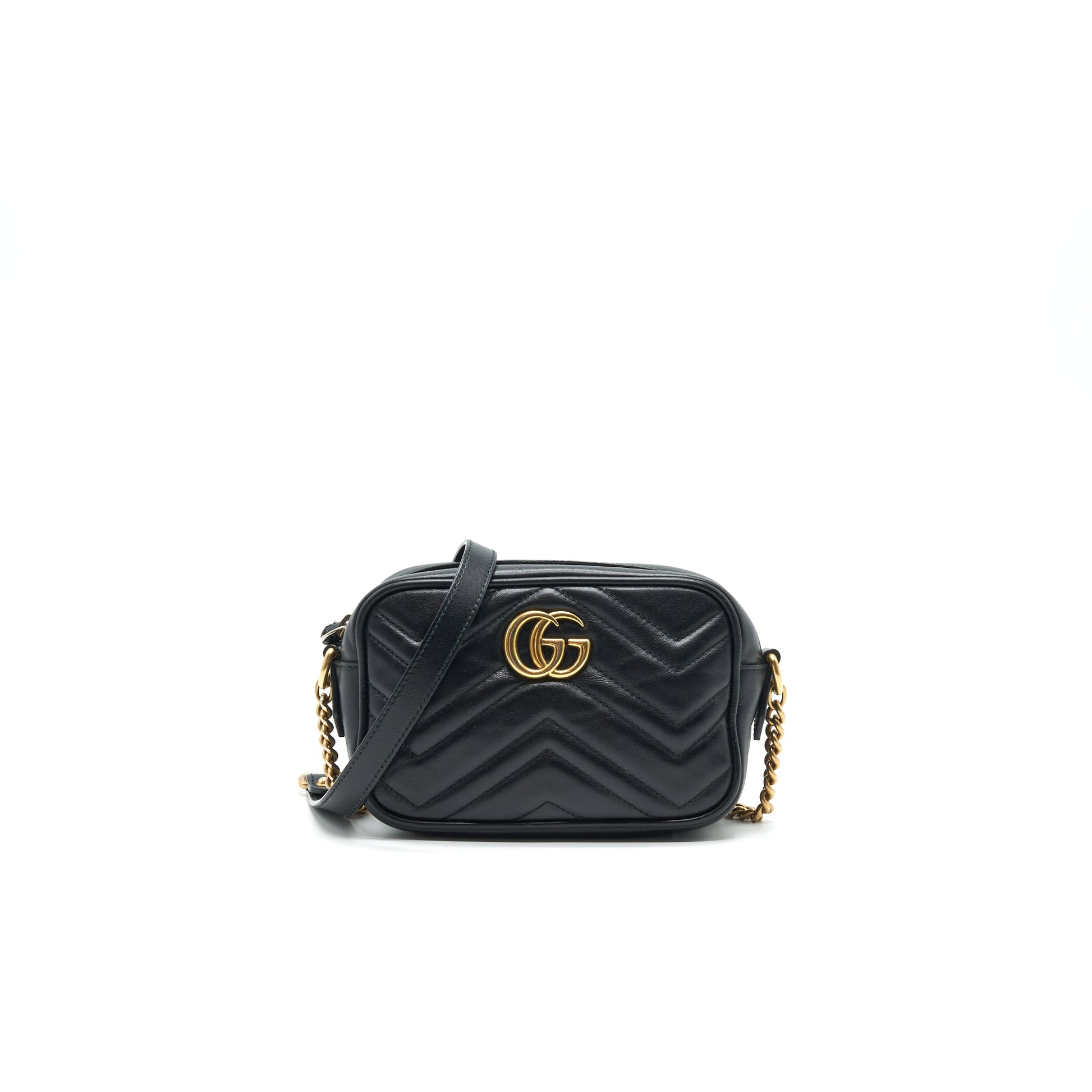 Gucci Marmont Camera Bag Black Mini Travel Bag