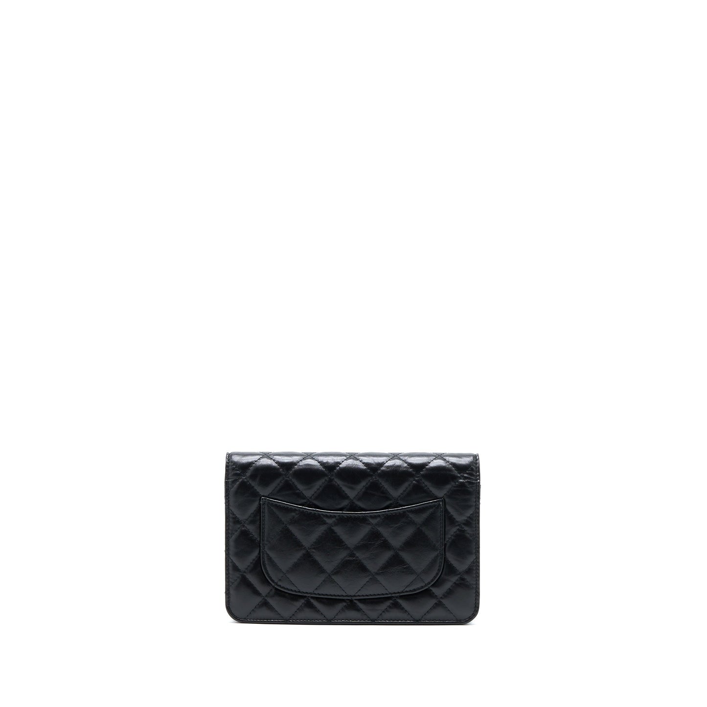 Chanel 2.55 Reissue On Aged Calfskin GHW Black Wallet Case Black Ghw