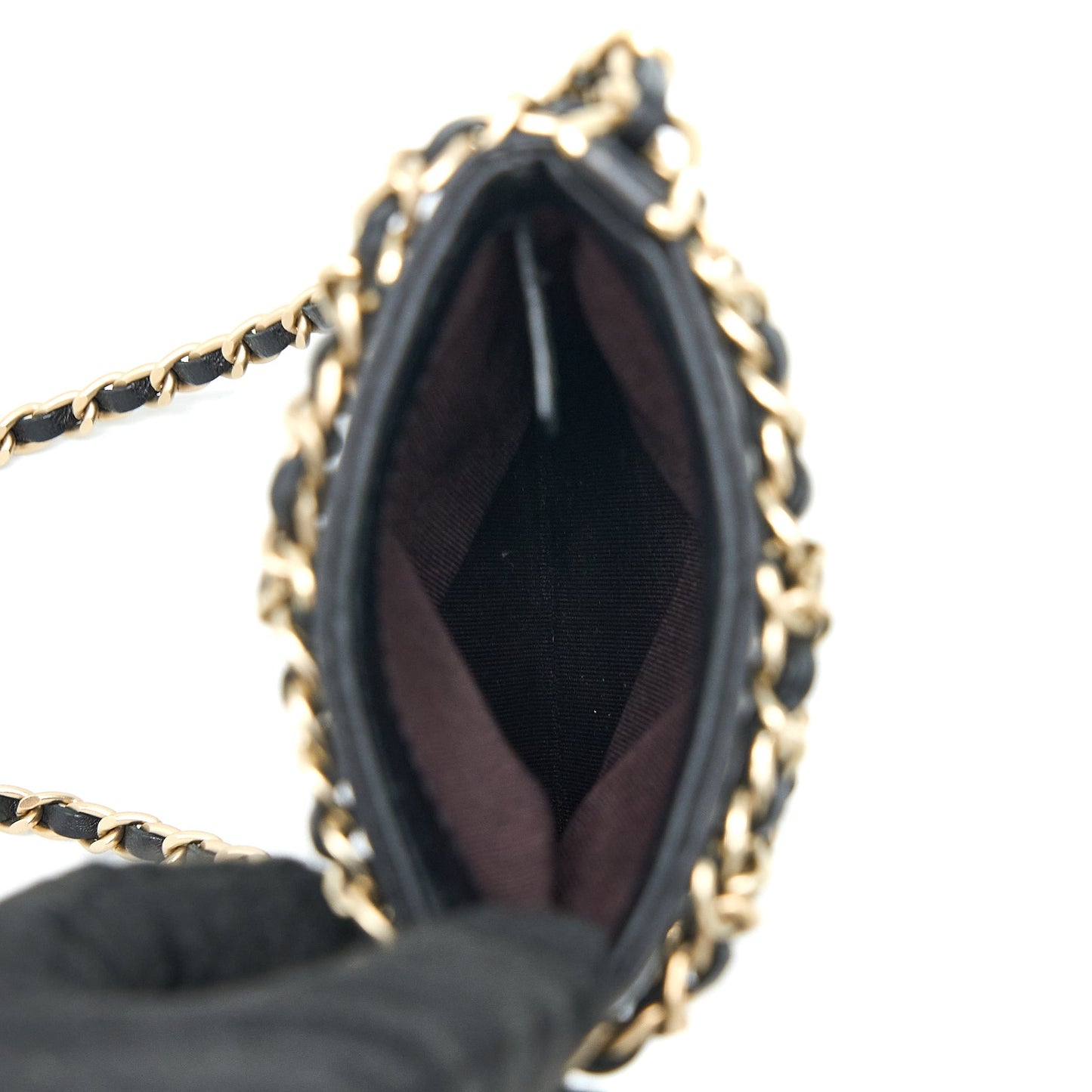 Chanel Phone Lambskin LGHW Black Handbag
