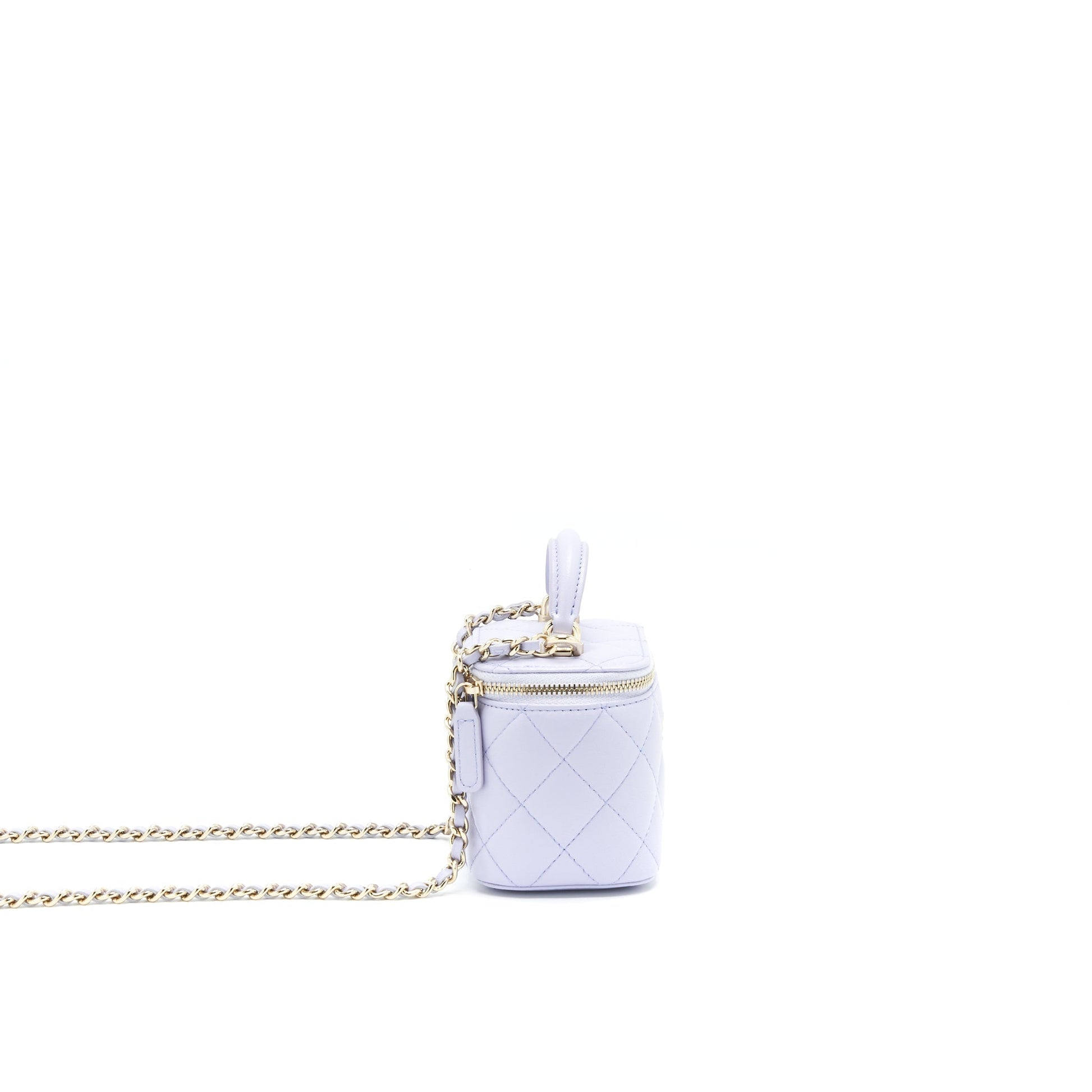 Chanel 21K Top Handle Vanity Light Purple Mini Bag