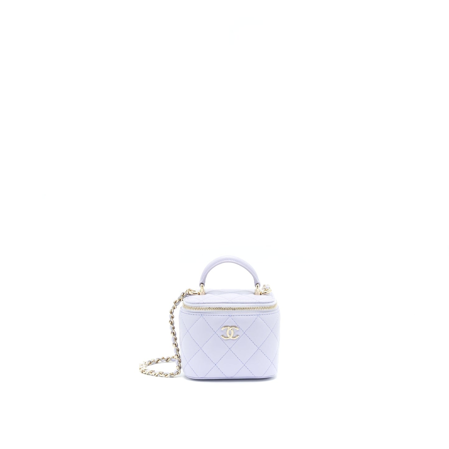 Chanel 21K Top Handle Vanity Light Purple Mini Bag