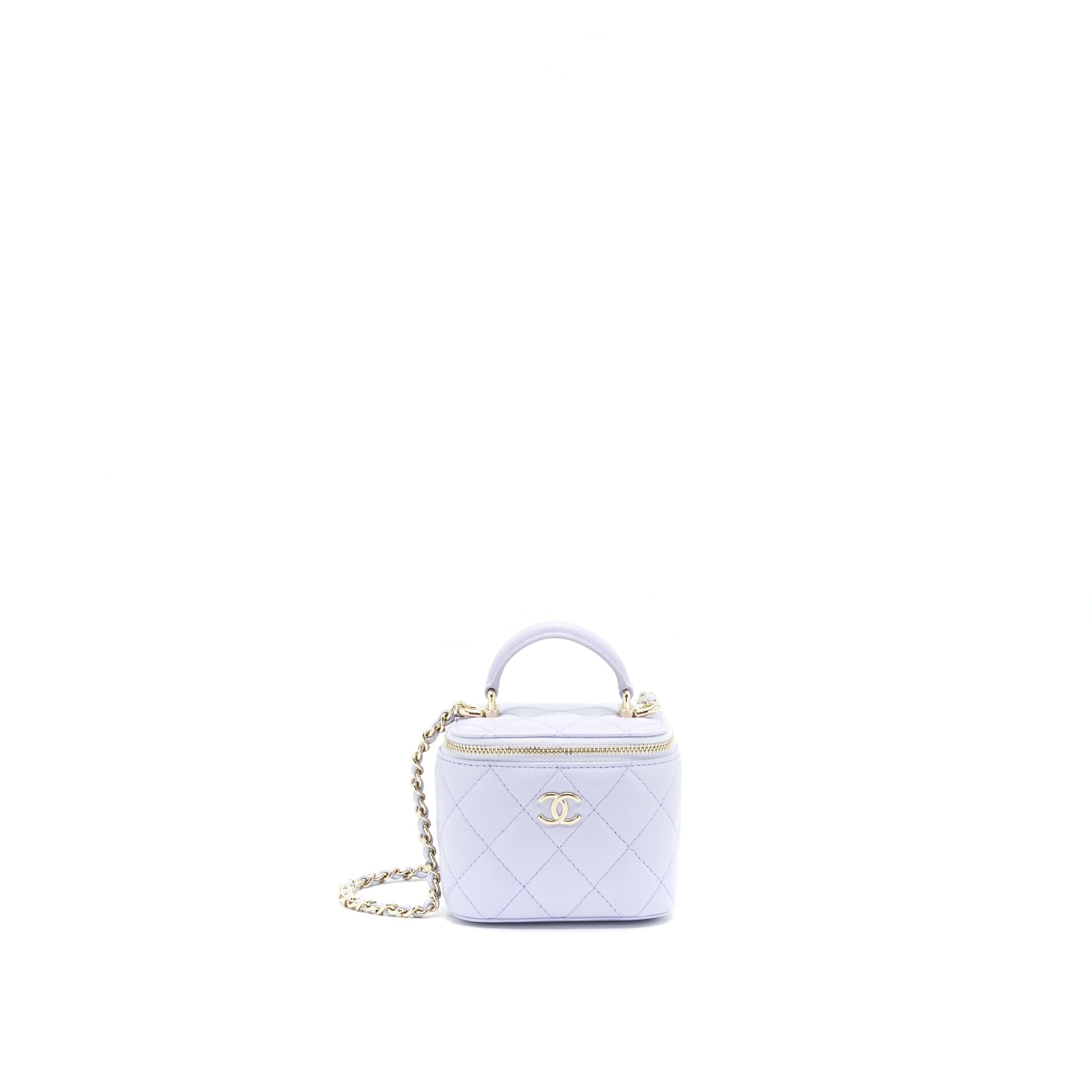 Chanel 21K Top Handle Vanity Light Purple Mini Bag