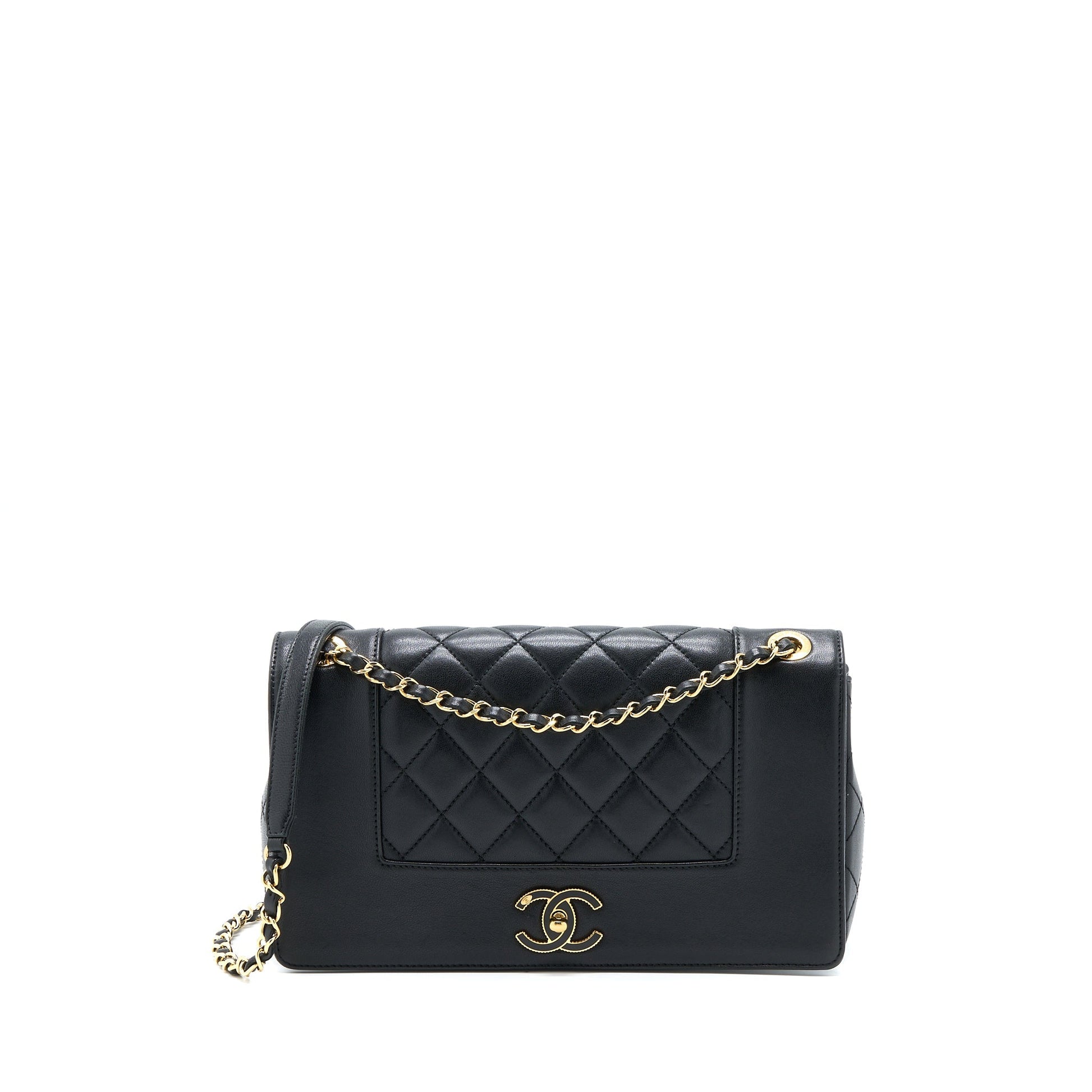 Chanel Seasonal Quilted Flap Calfkskin Hardware Multicolour Black Shoulder Bag