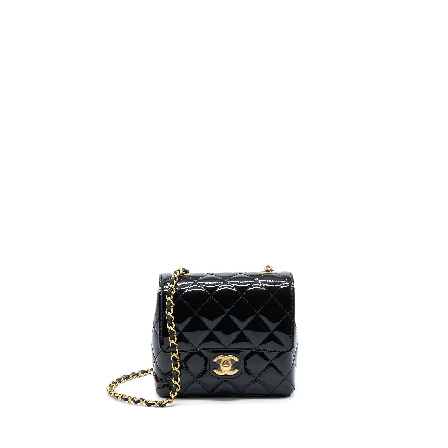 Chanel 22K Retro Classic New Square Flap Black Shoulder Bag