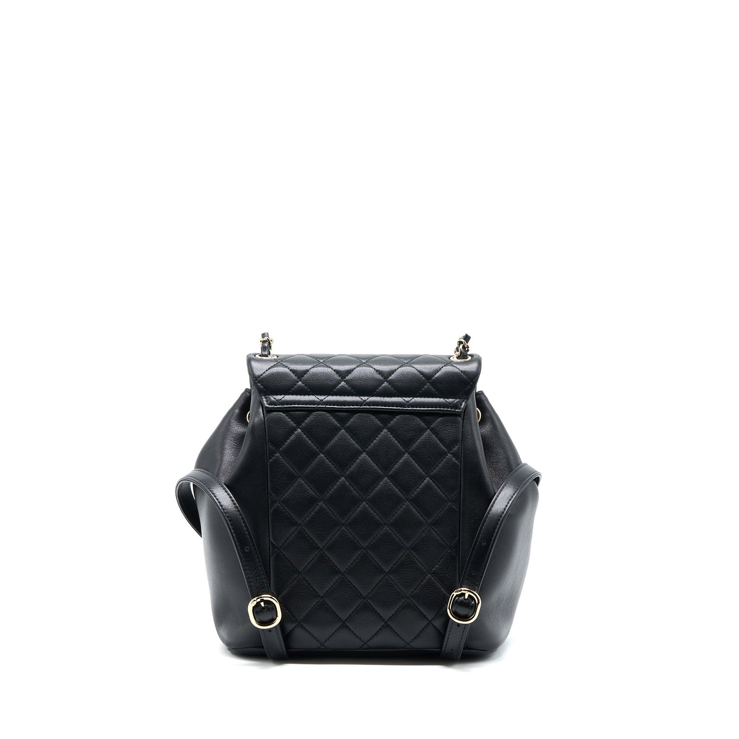Chanel 23C Duma Backpack Calfskin LGHW Microchip Black Lghw Microchip