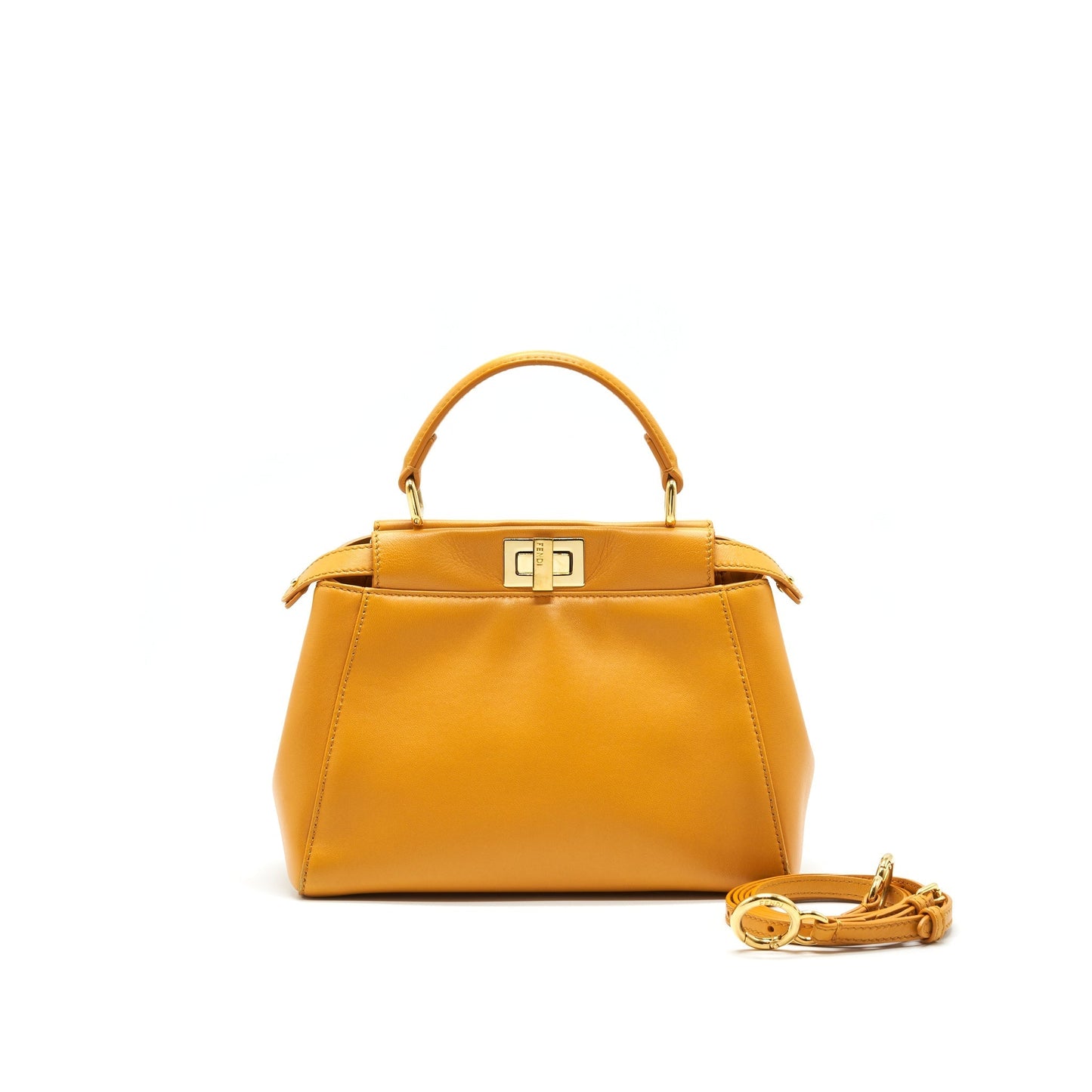 Fendi Peekaboo Apricot Handbag Mini Travel Bag